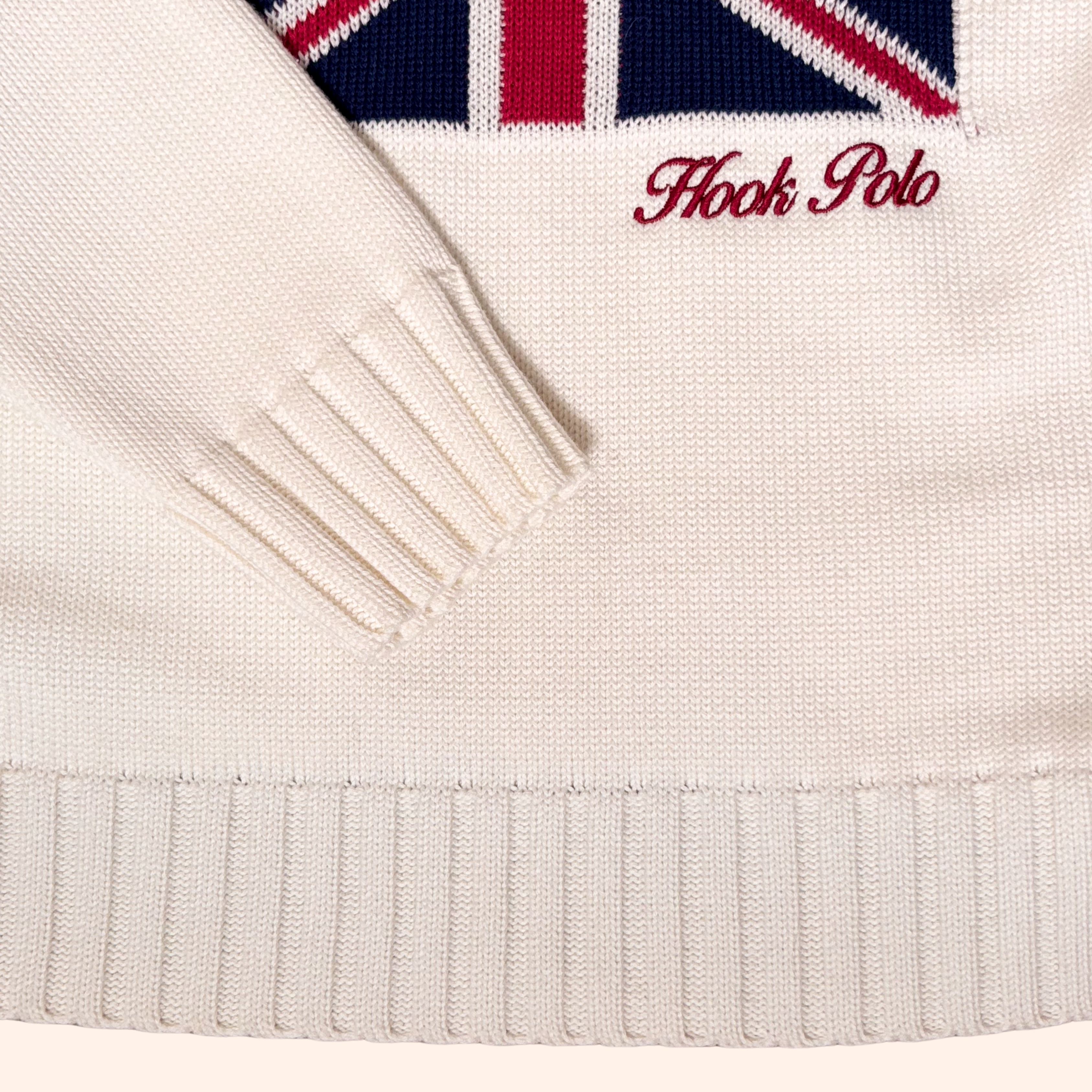 Union Jack White Knit (Unisex)