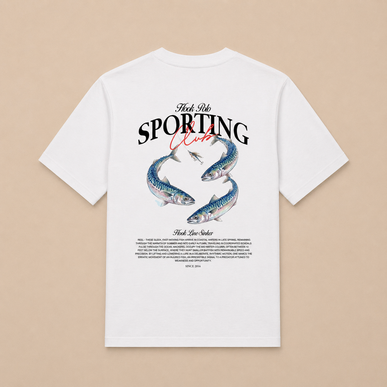 Hook Line Sinker Tee - White