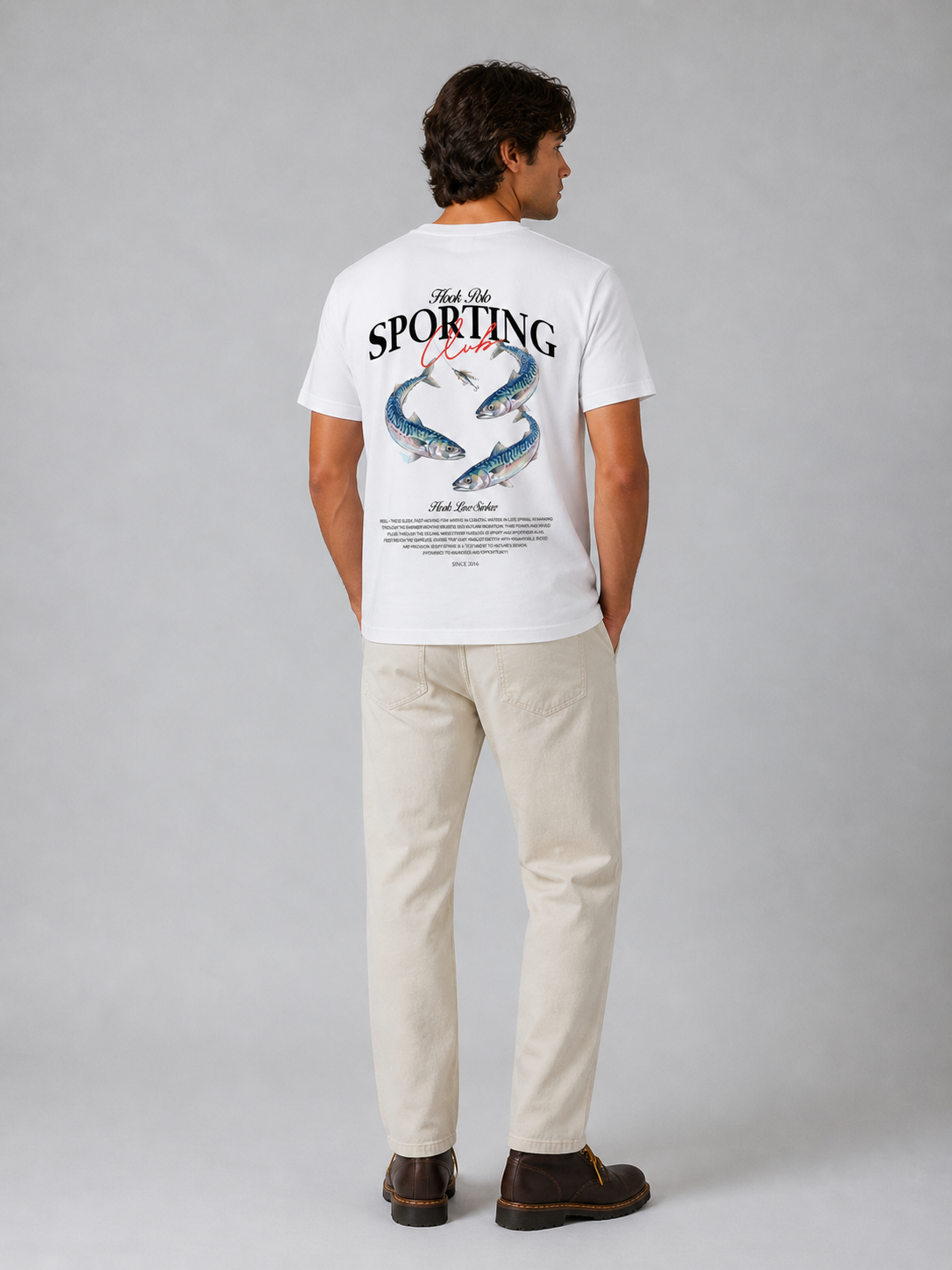 Hook Line Sinker Tee - White