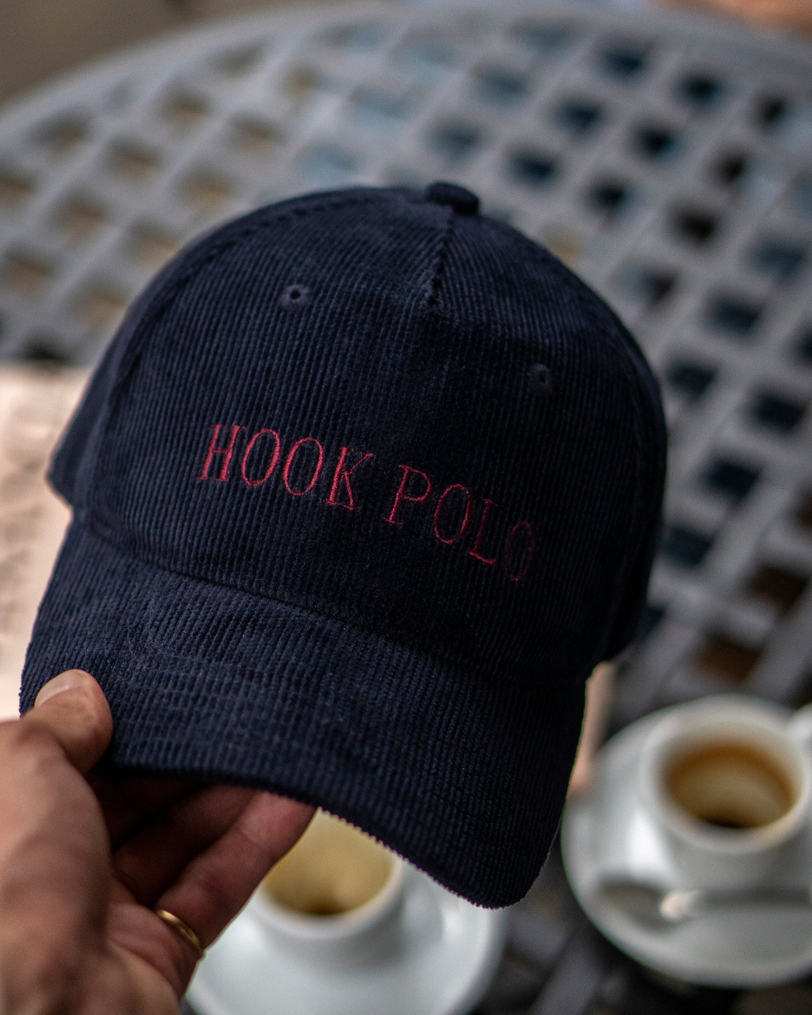 Navy Cord Cap