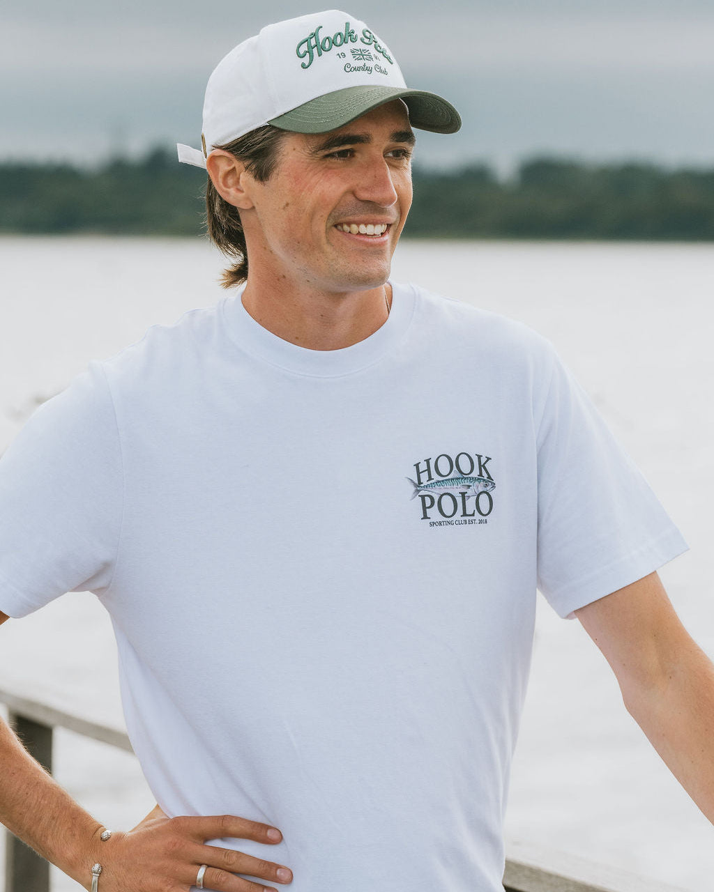 Hook Line Sinker Tee - White
