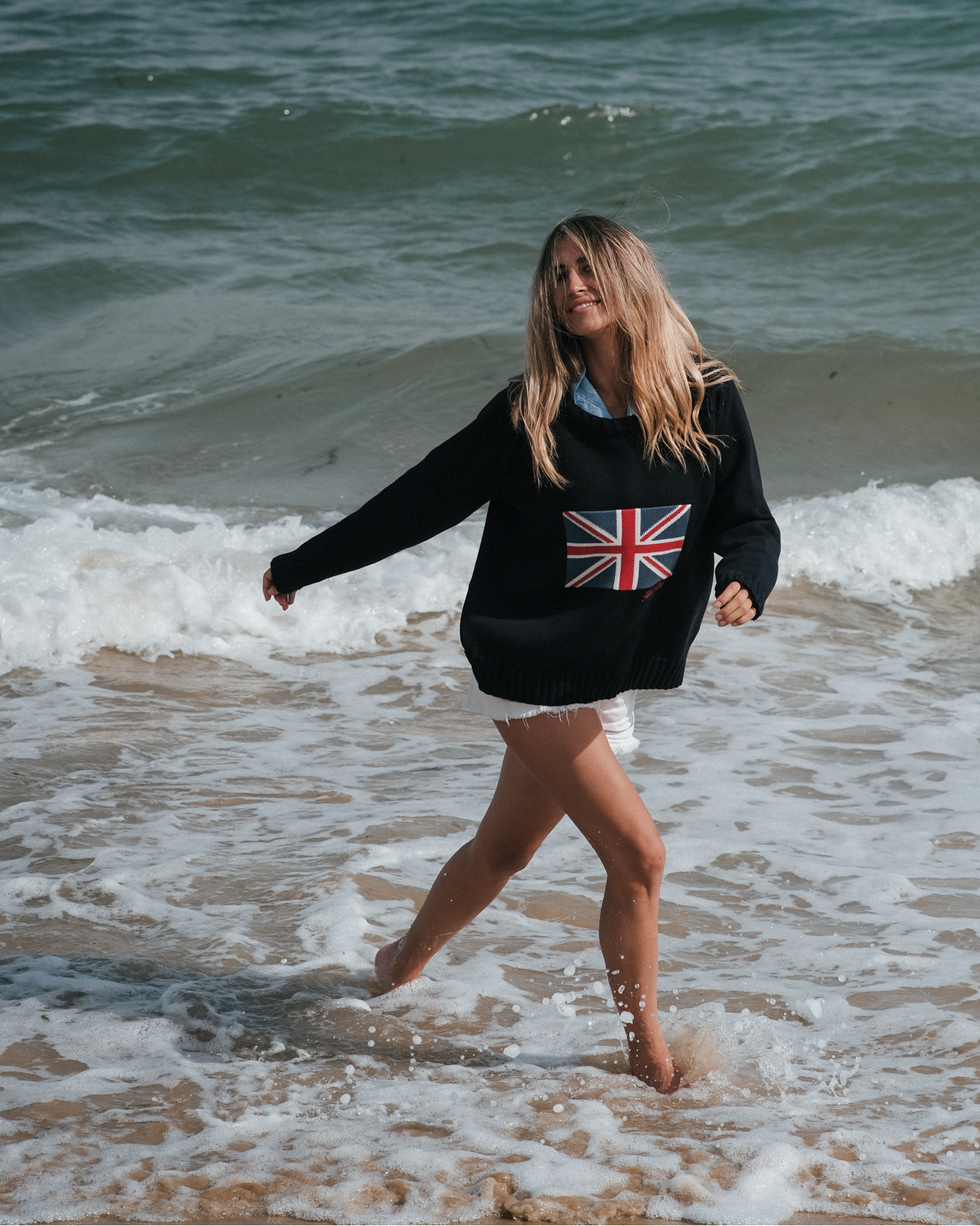 Union Jack Navy Knit (Unisex)