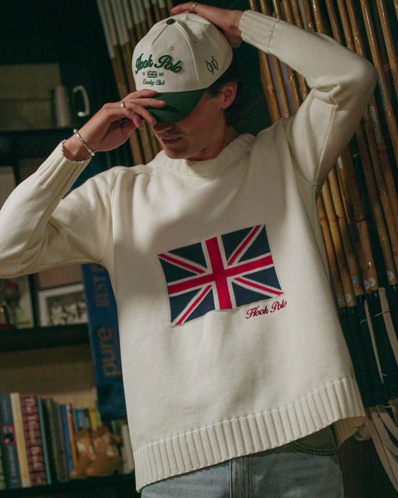 Union Jack White Knit (Unisex)