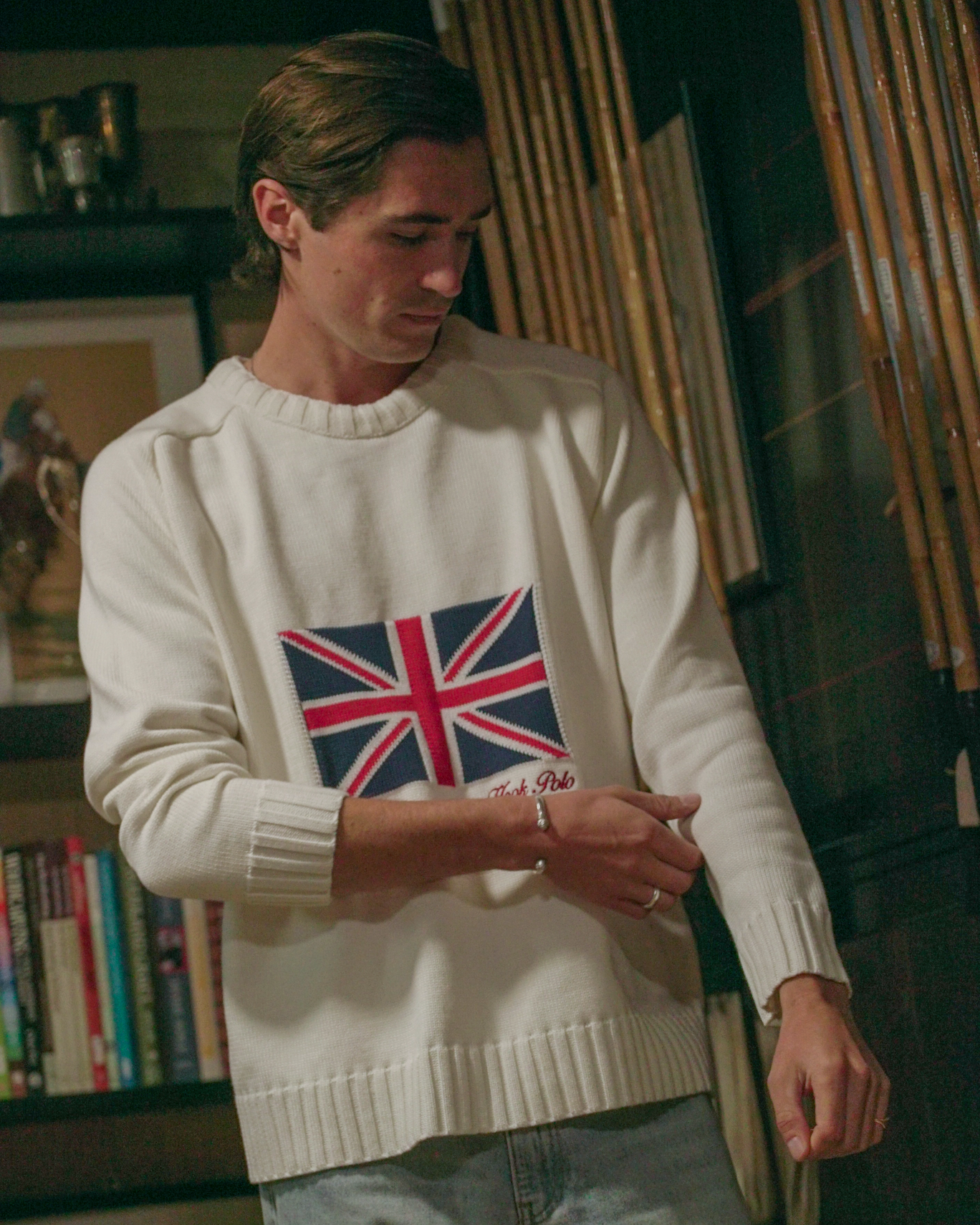 Union Jack White Knit (Unisex)