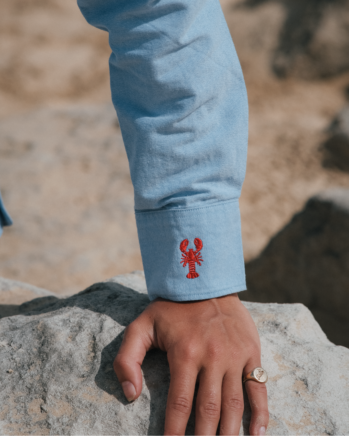 Ladies Lobster Oxford Shirt - Blue