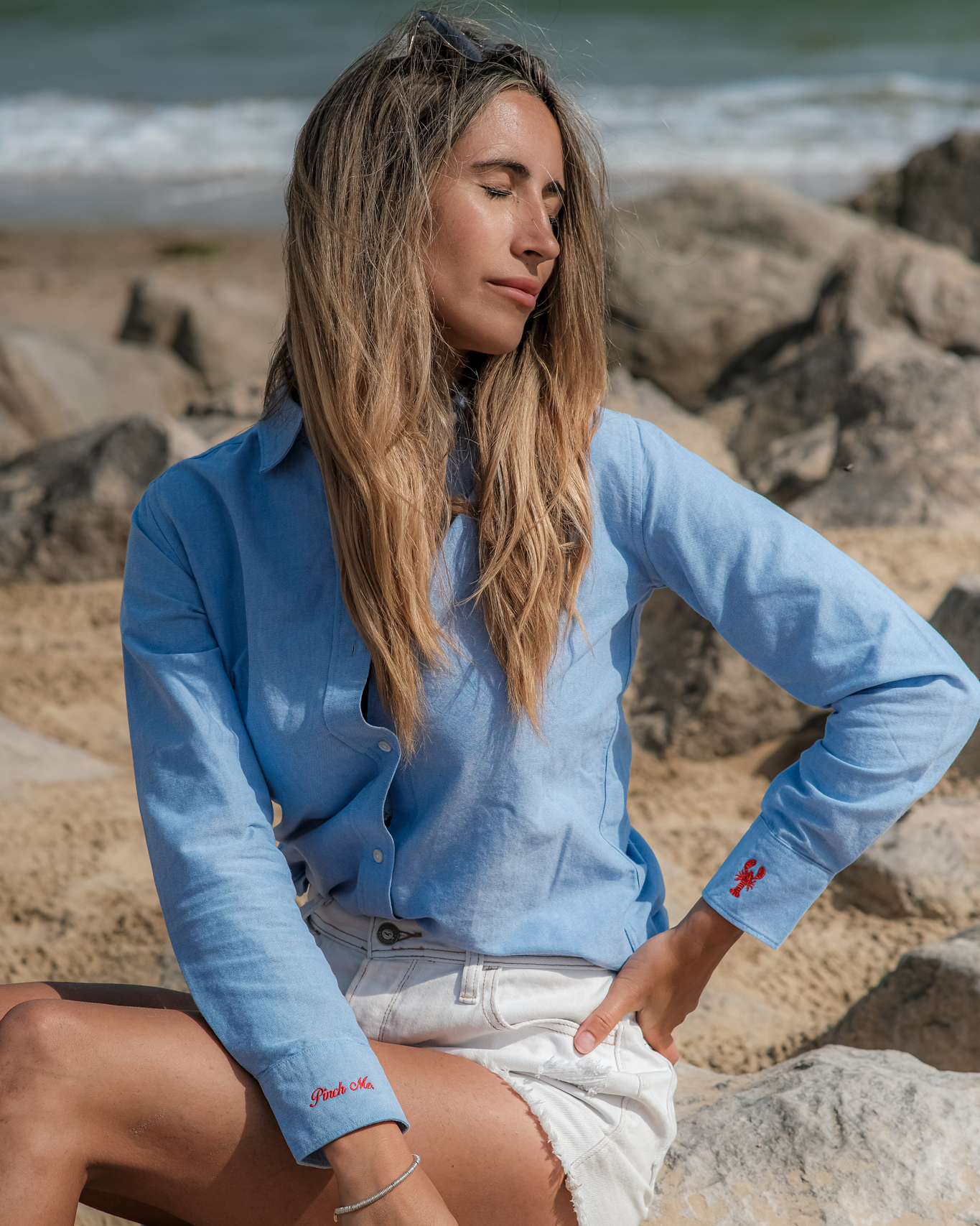 Ladies Lobster Oxford Shirt - Blue