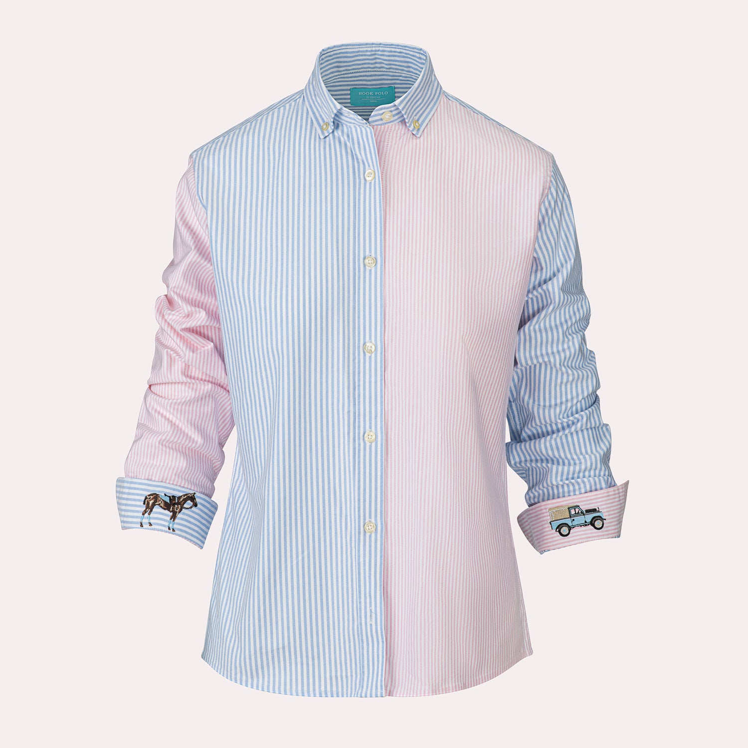 Ladies Multi Stripe Oxford Shirt
