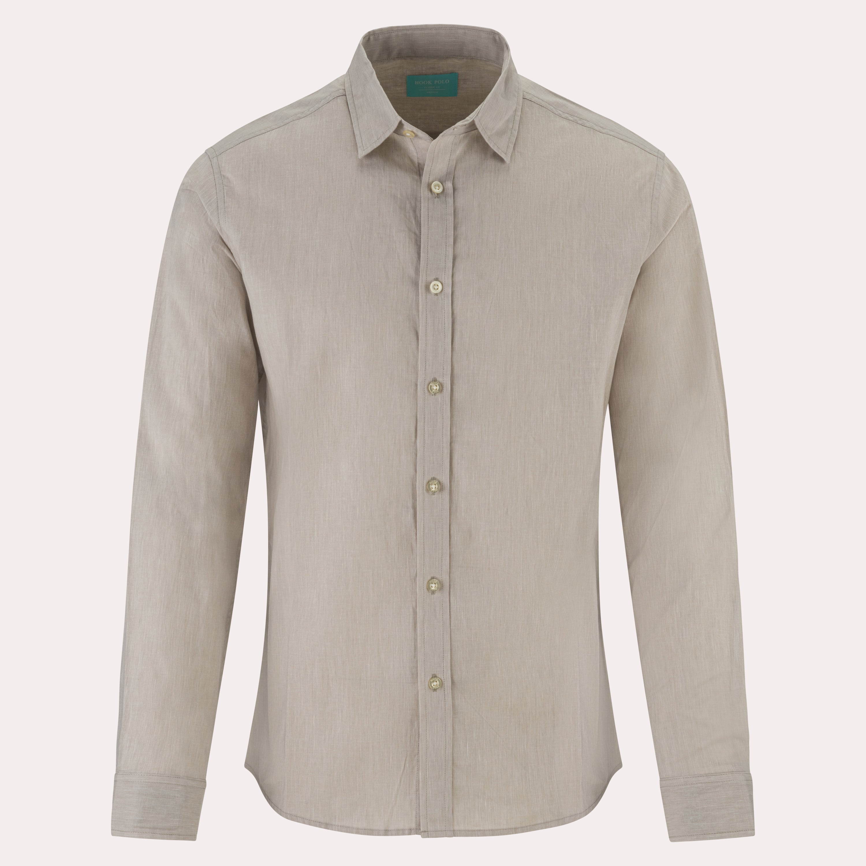 Khaki Cotton/Linen Shirt