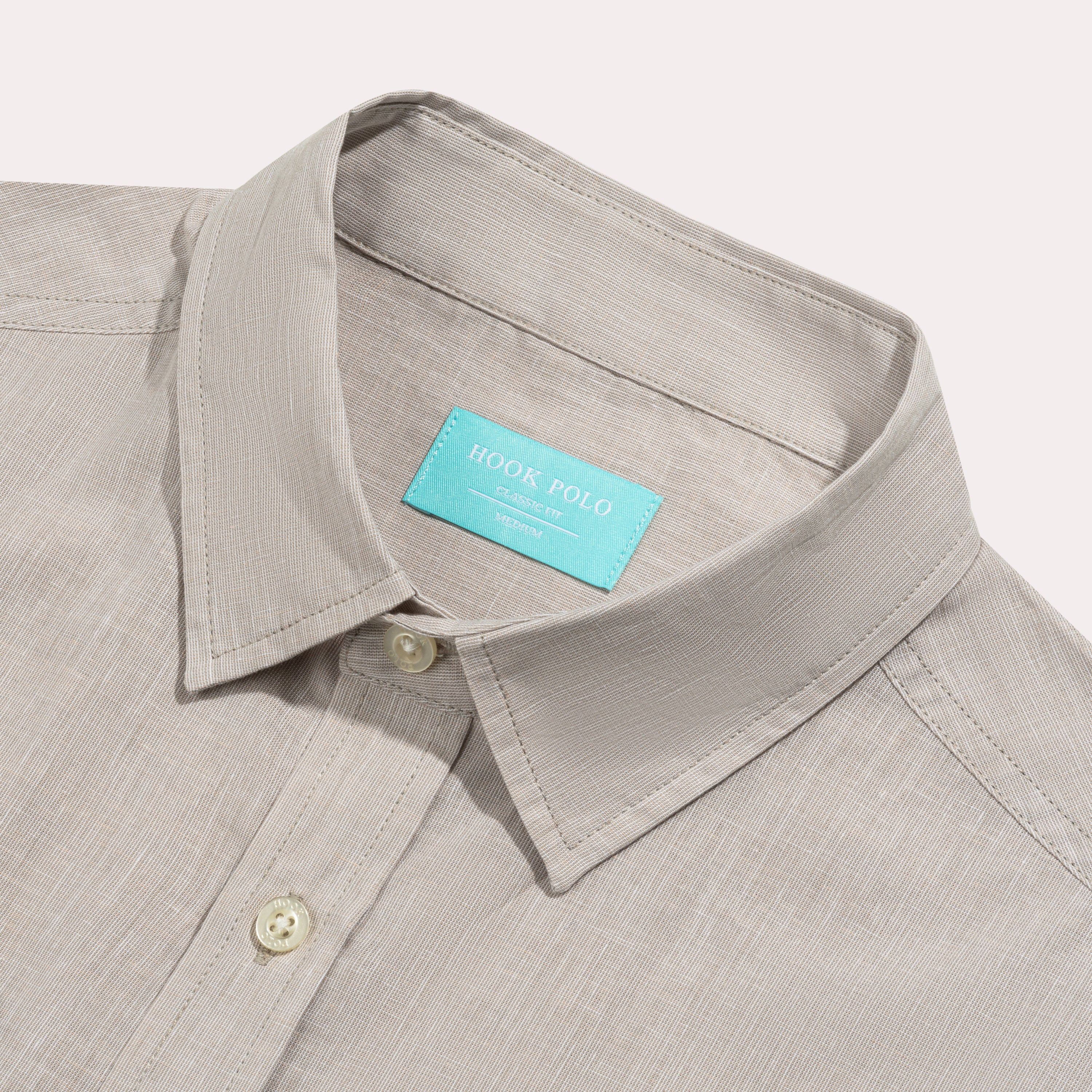 Khaki Cotton/Linen Shirt