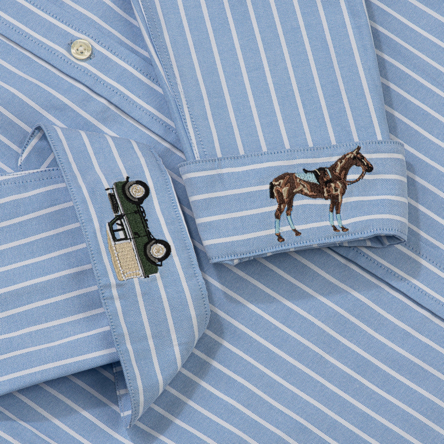 Ladies Thick Stripe Oxford Shirt