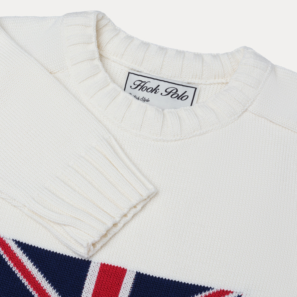 Union Jack White Knit (Unisex)