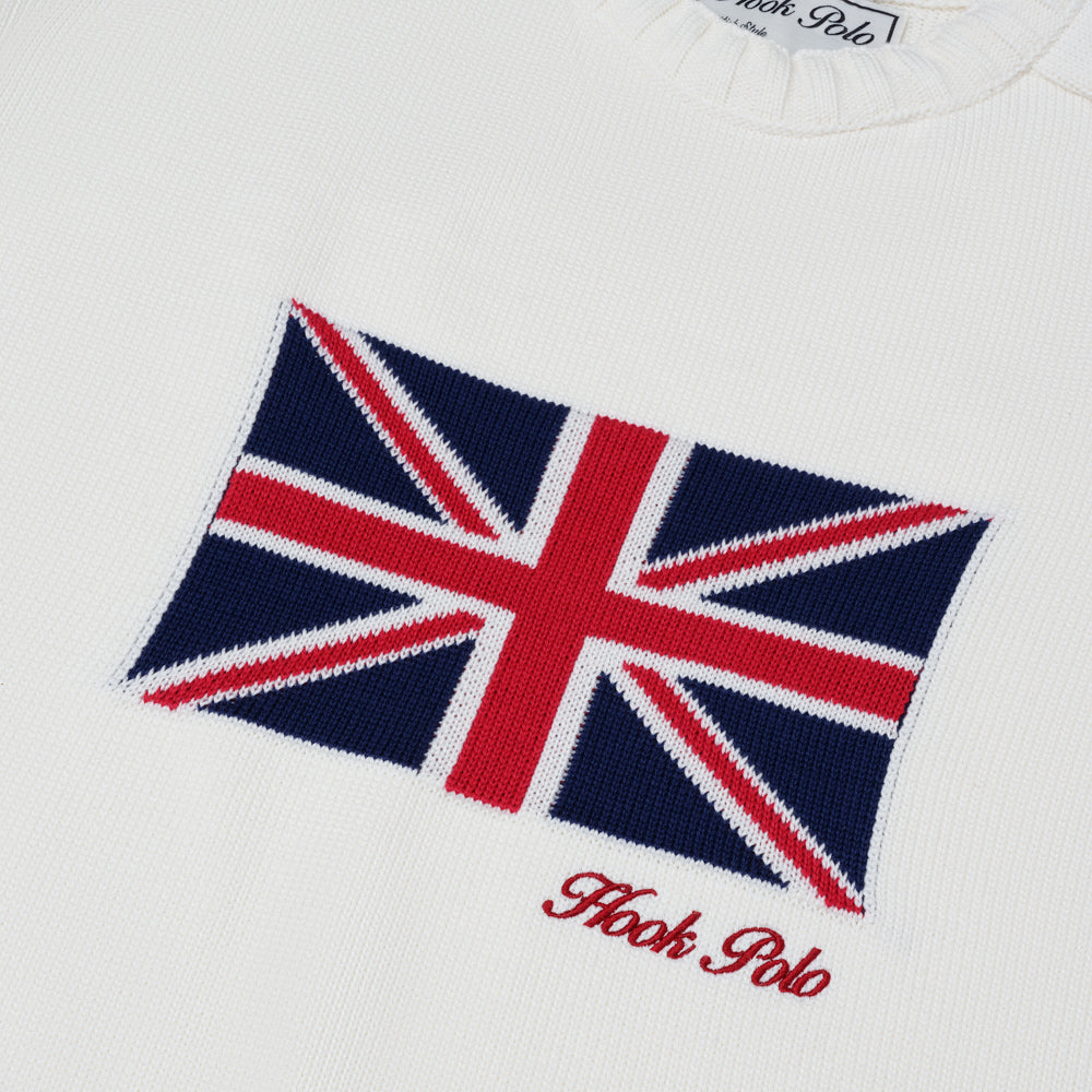 Union Jack White Knit (Unisex)