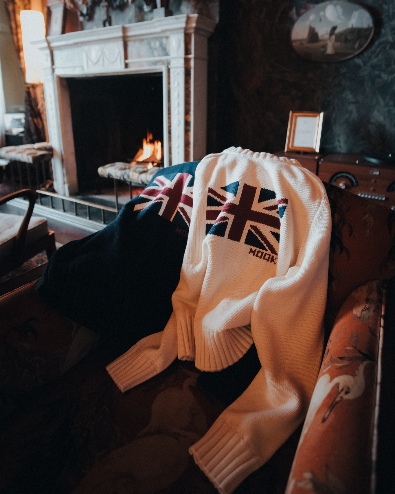 Union Jack White Knit (Unisex)