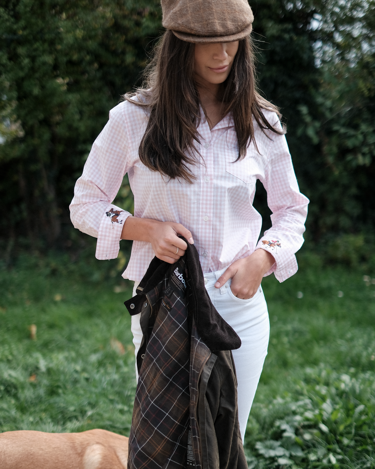 Pink Checked Poplin Shirt - Women’s