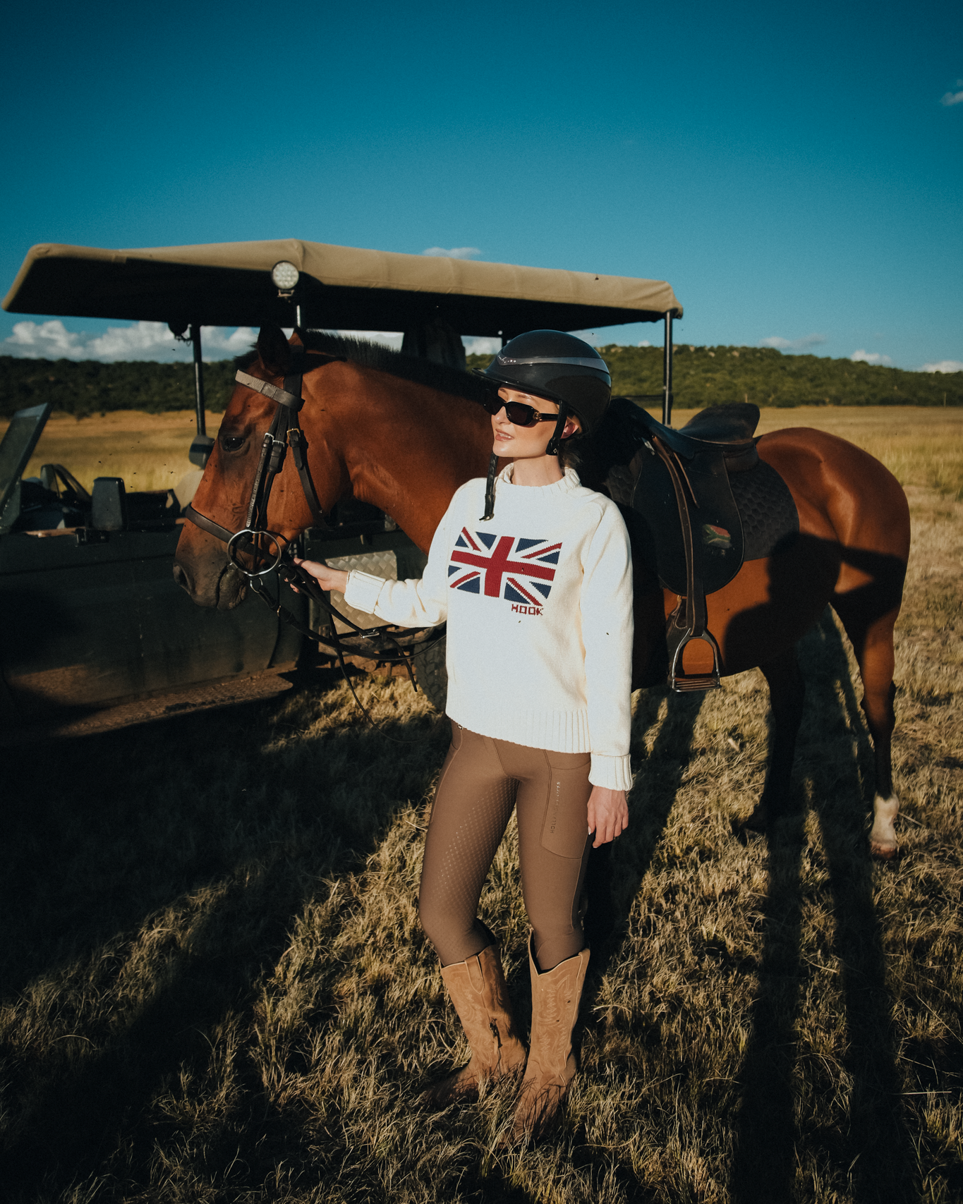 Union Jack White Knit (Unisex)