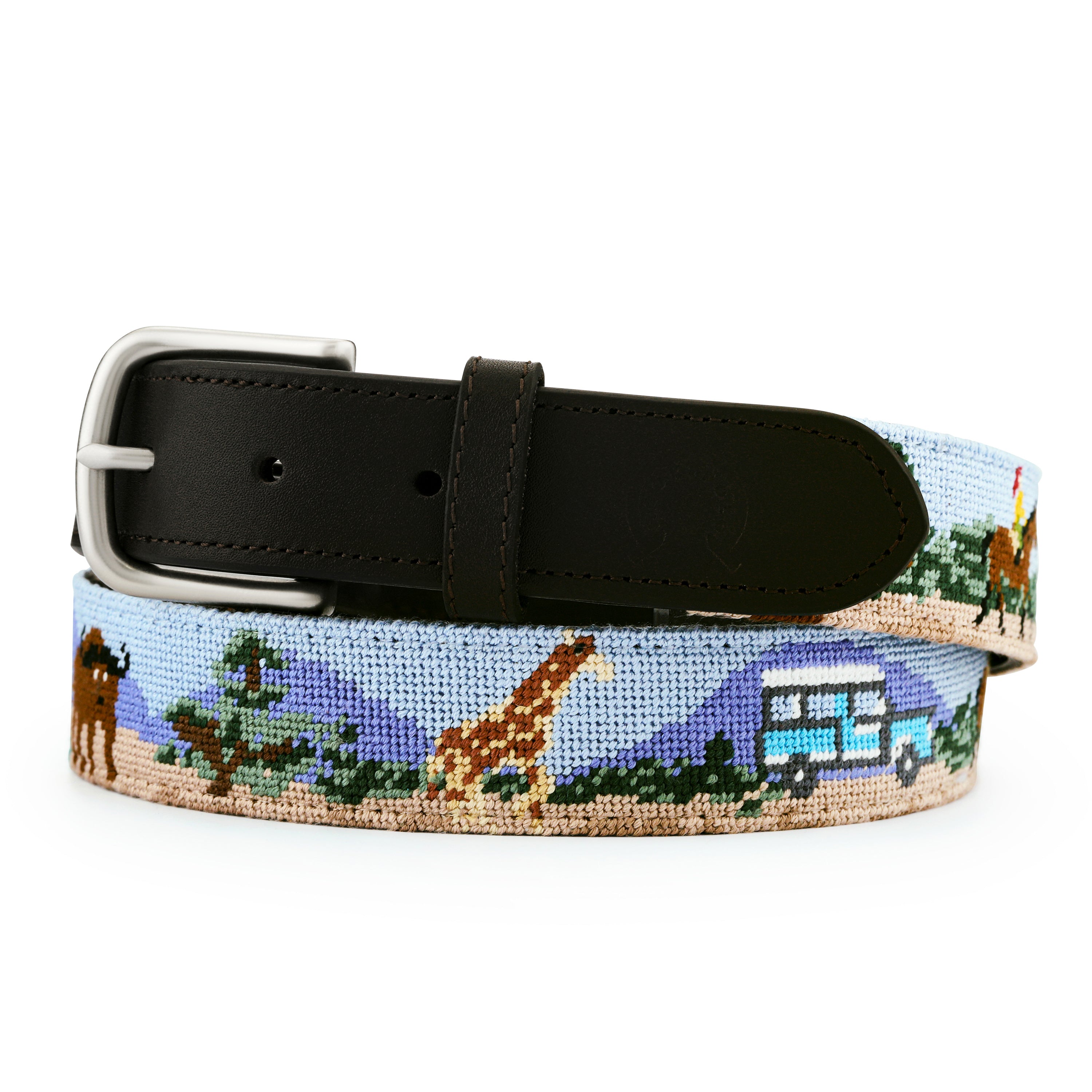 Needlepoint Belt - Horse Safari