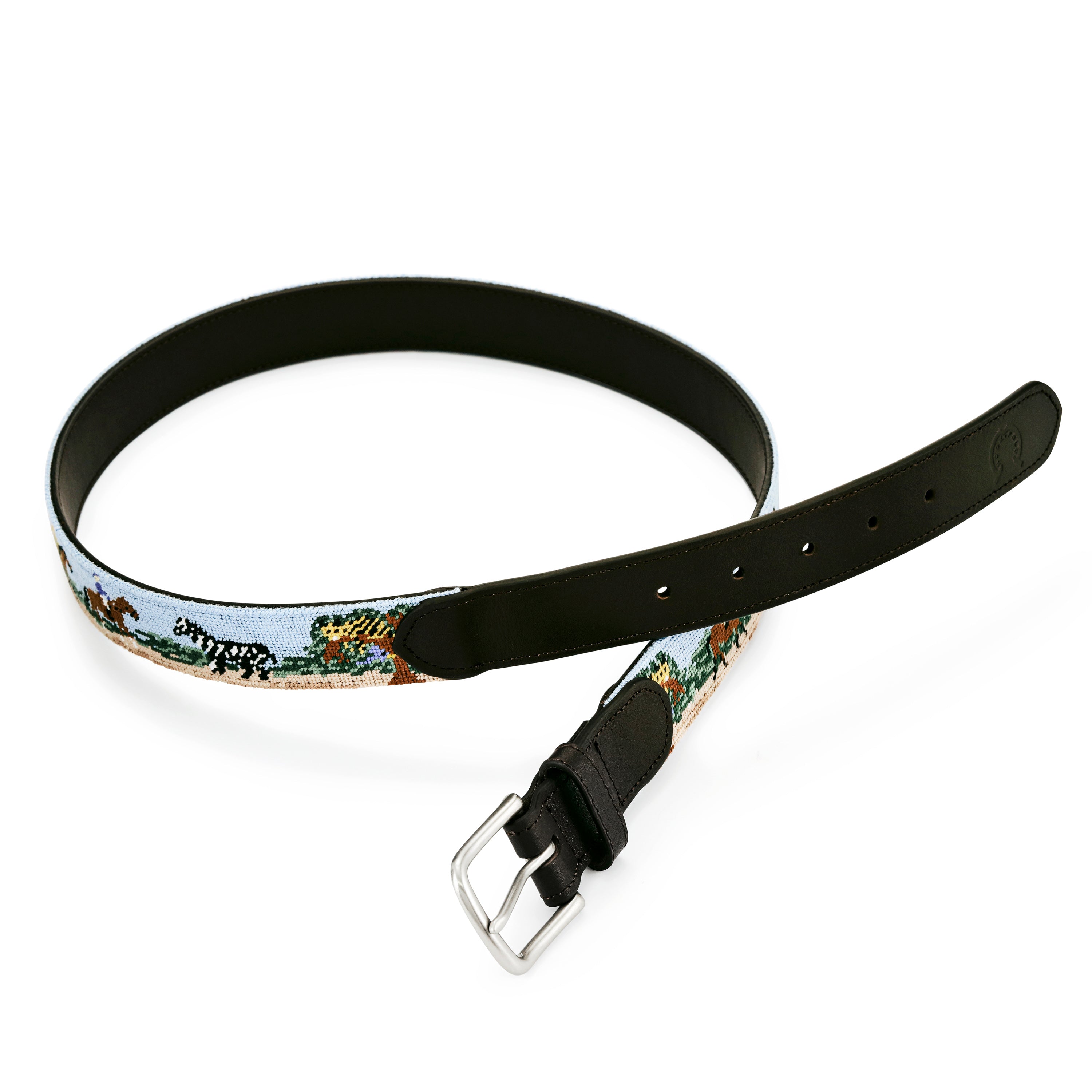 Needlepoint Belt - Horse Safari