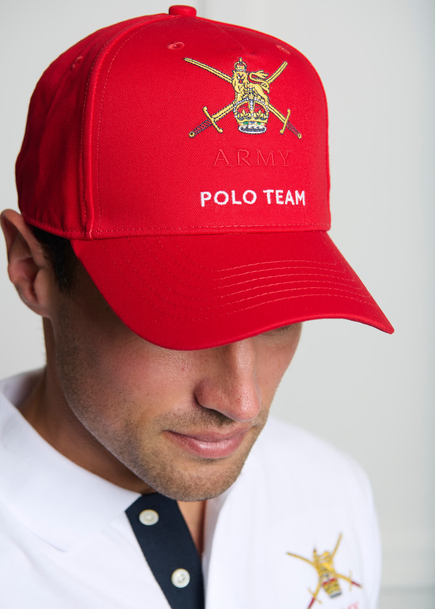 Army Polo Team Cap - Red