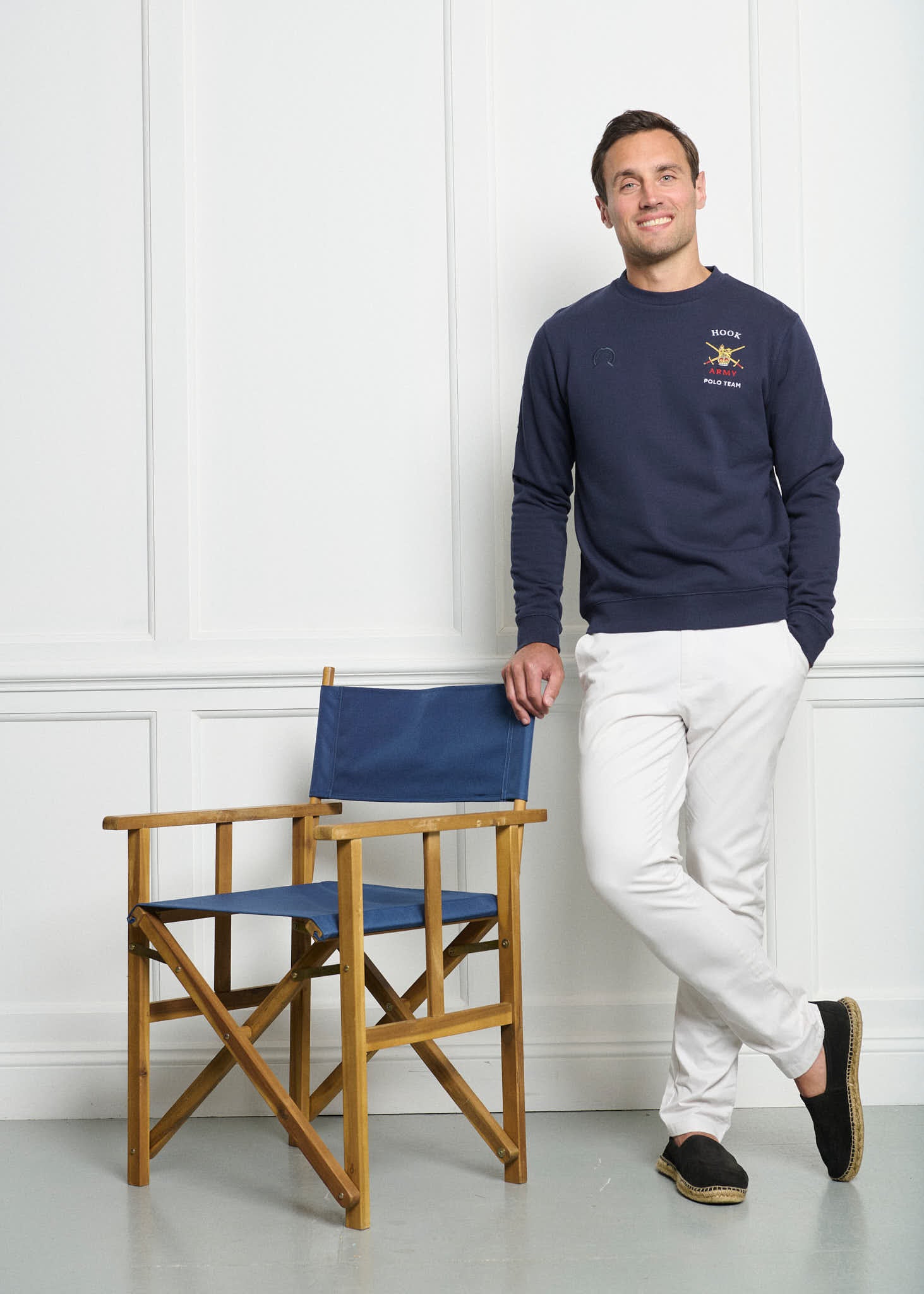 Army Polo Sweatshirt - Navy