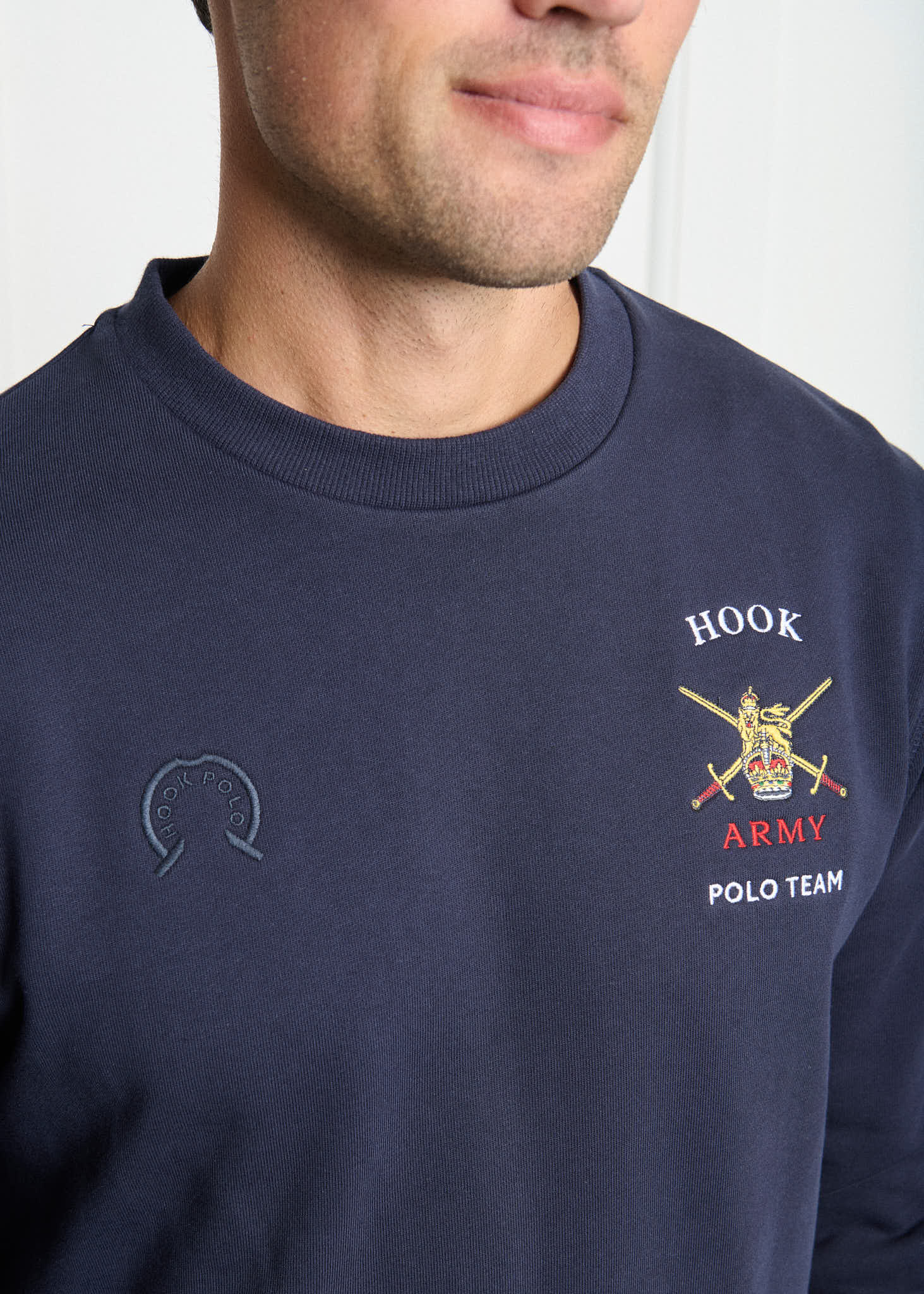 Army Polo Sweatshirt - Navy