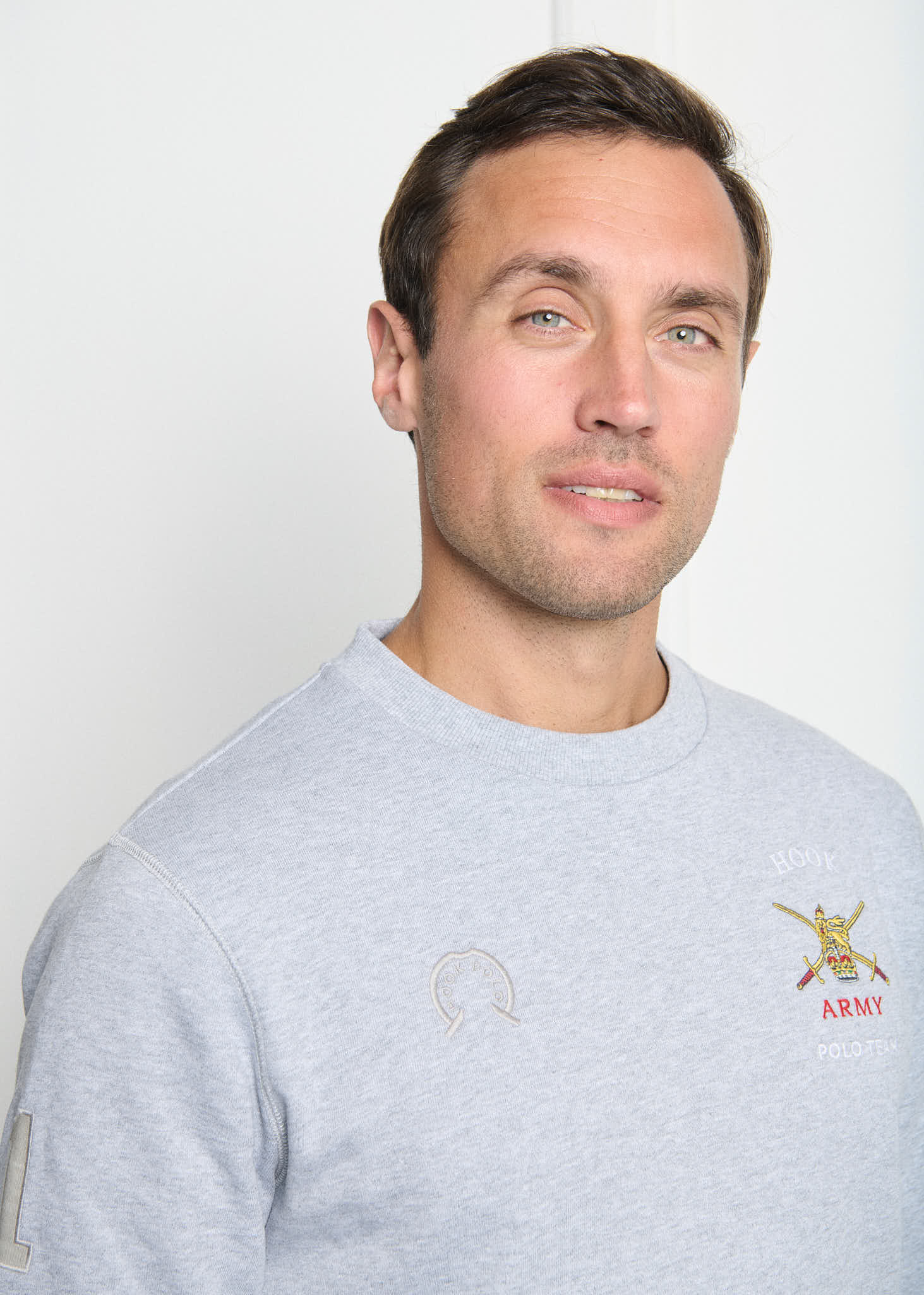 Army Polo Sweatshirt - Grey