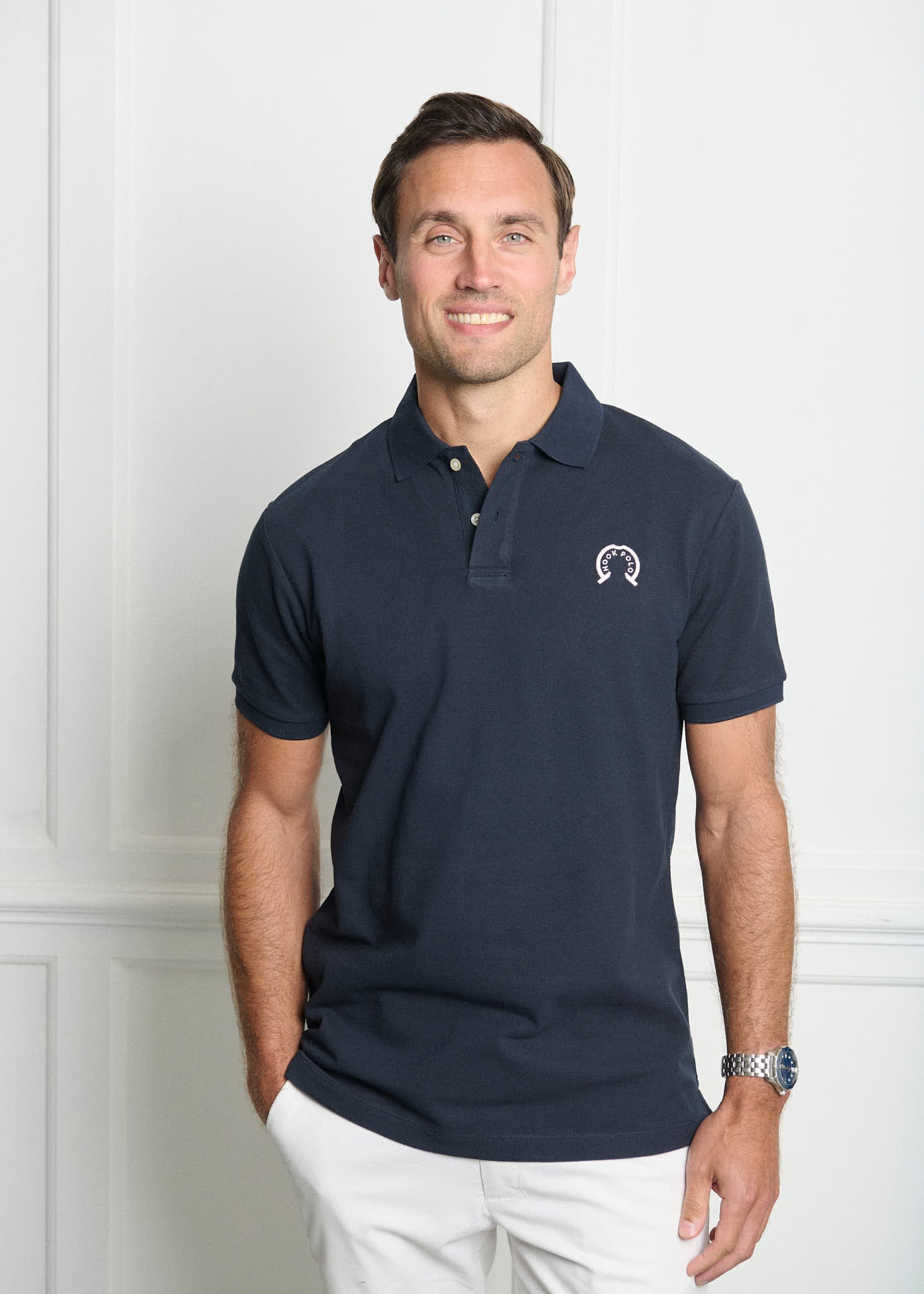 Navy Pique Polo