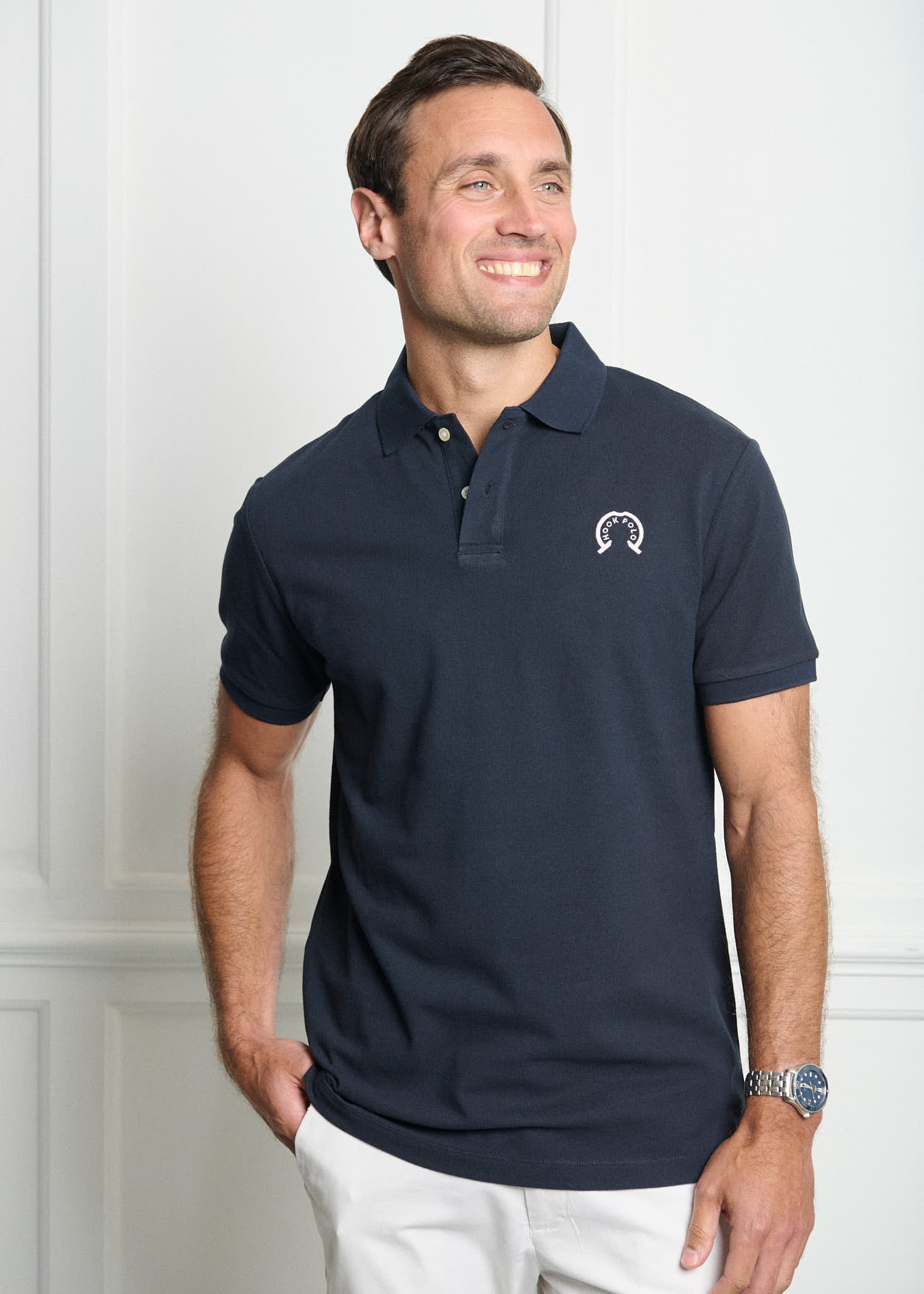 Navy Pique Polo