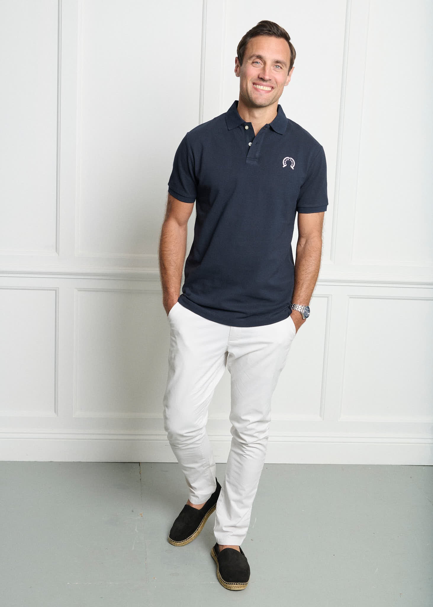 Navy Pique Polo