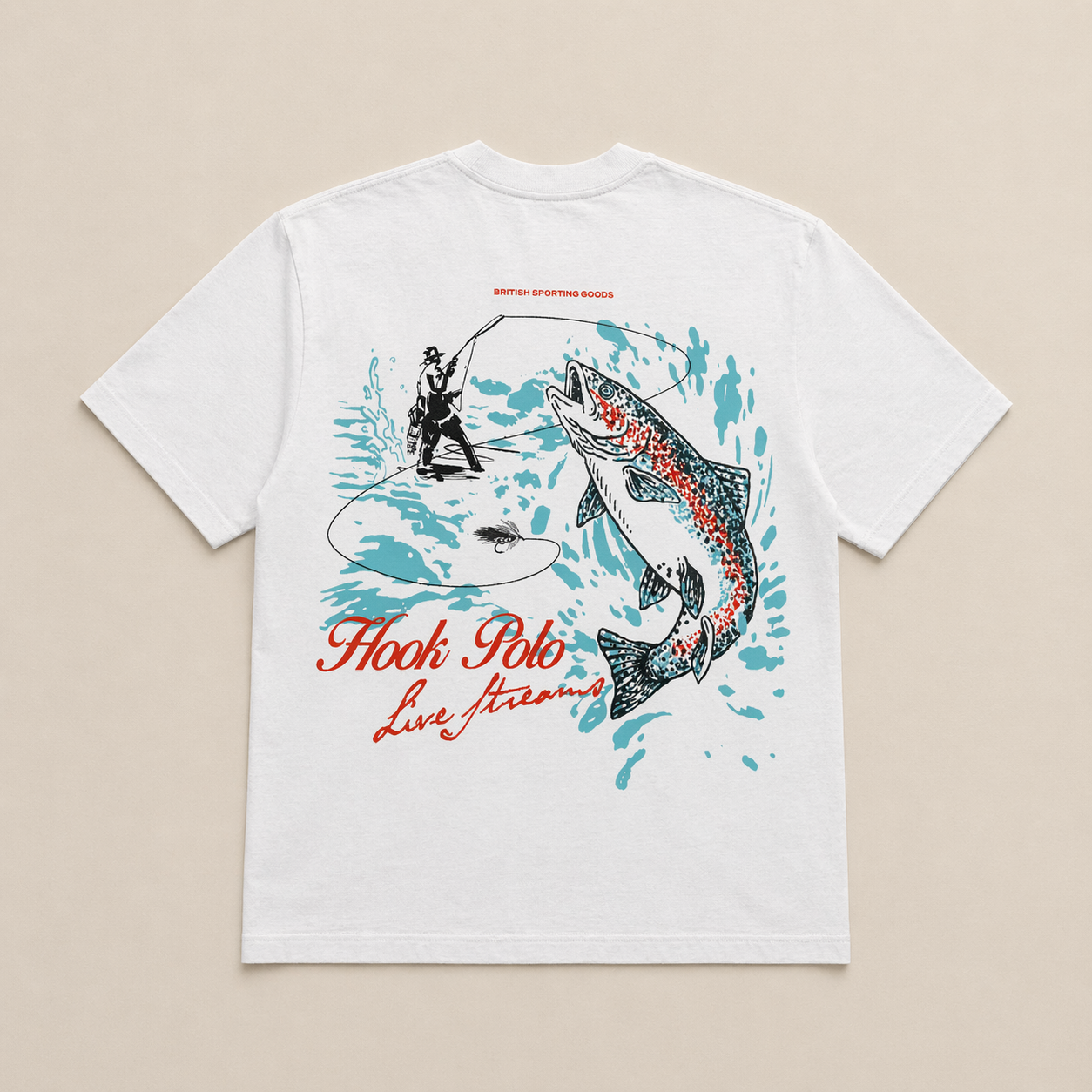 Fly Fishing Tee - White