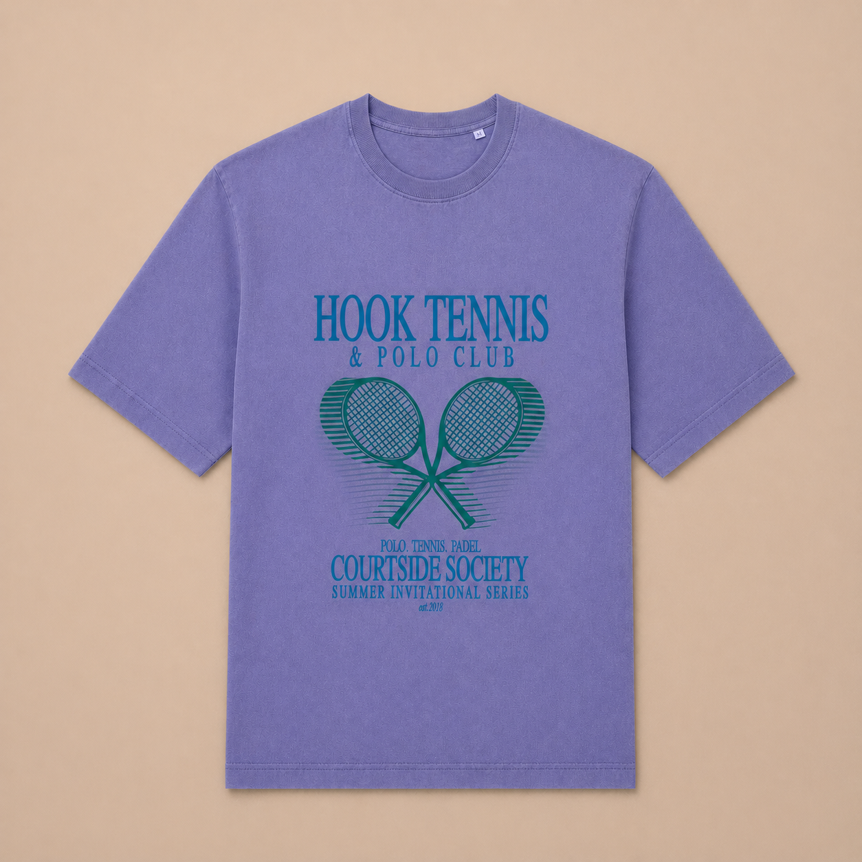 Tennis Club Tee - Washed Purple