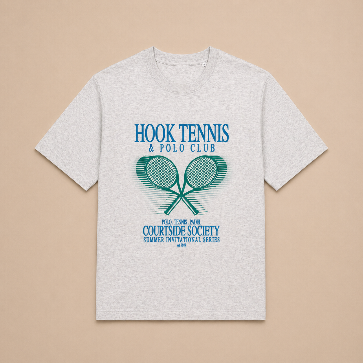 Tennis Club Tee - Grey