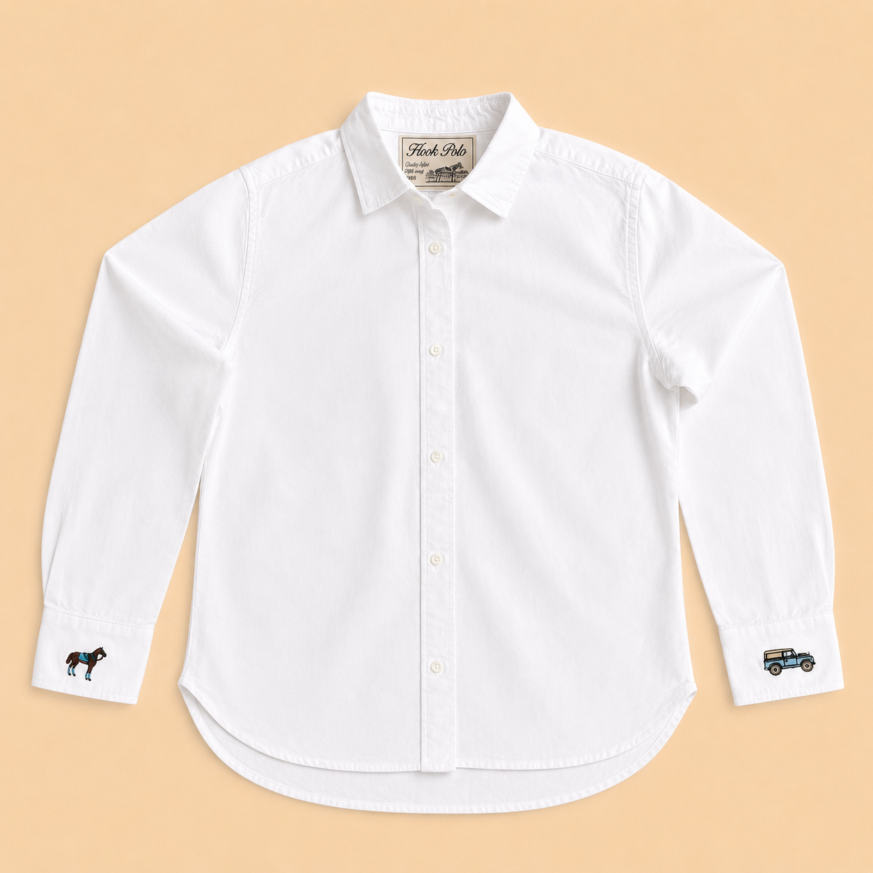 Ladies Polo Pony Oxford Shirt - White