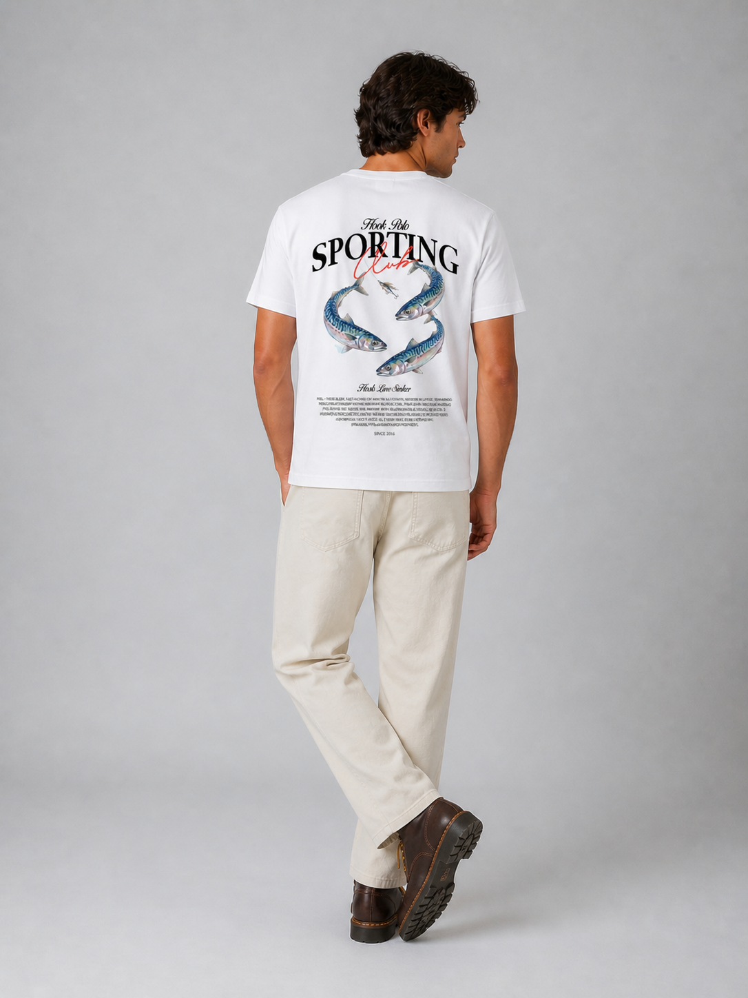 Hook Line Sinker Tee - White