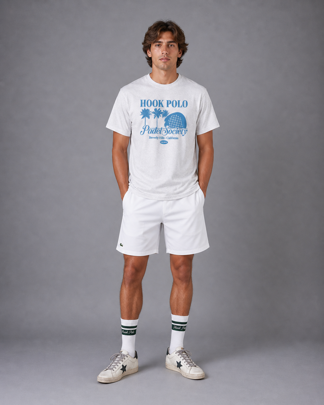 Padel Society Tee  - Cool Grey