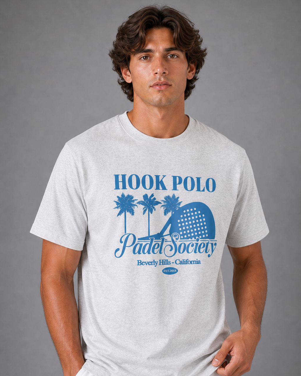 Padel Society Tee  - Cool Grey