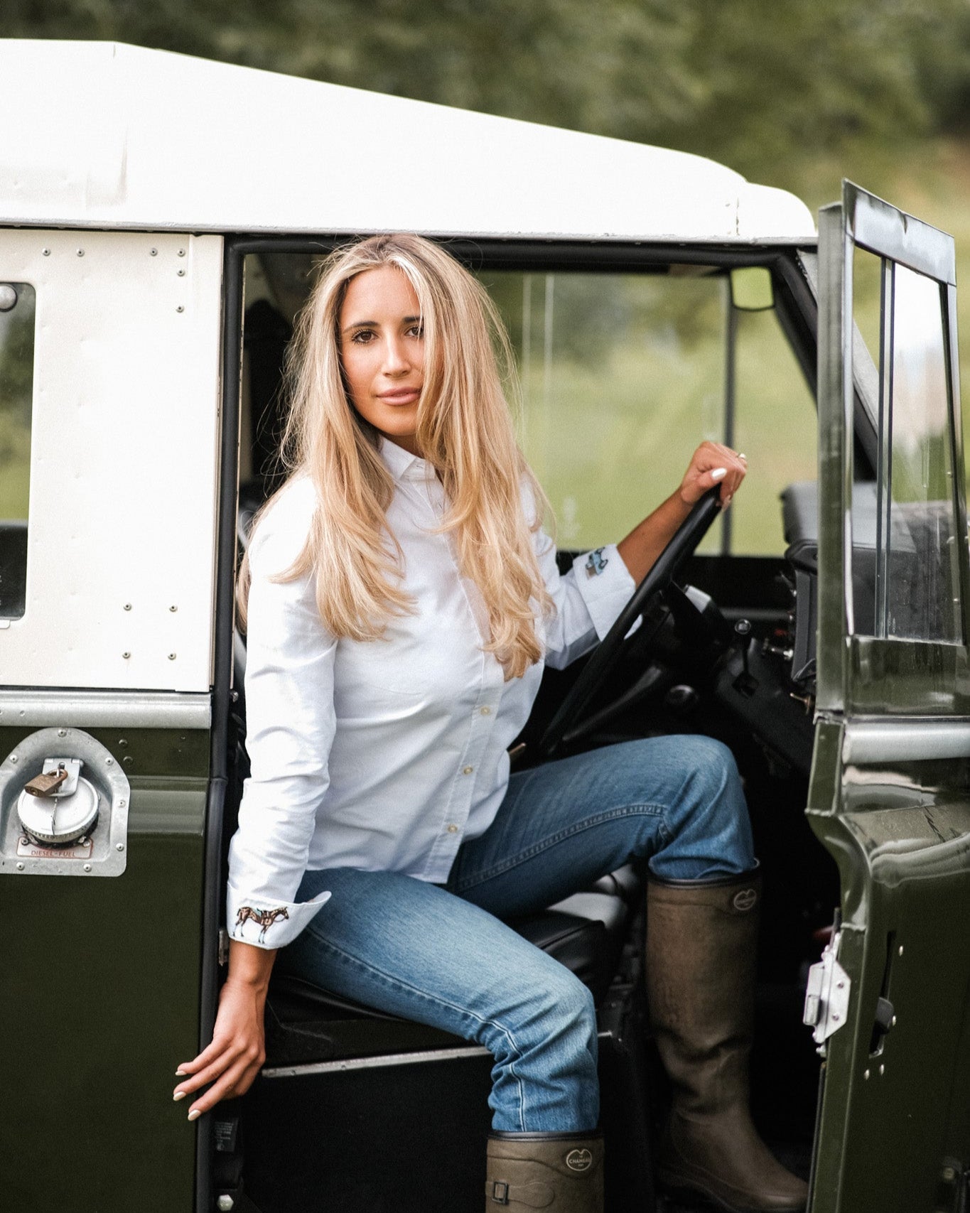 Ladies White Oxford Shirt