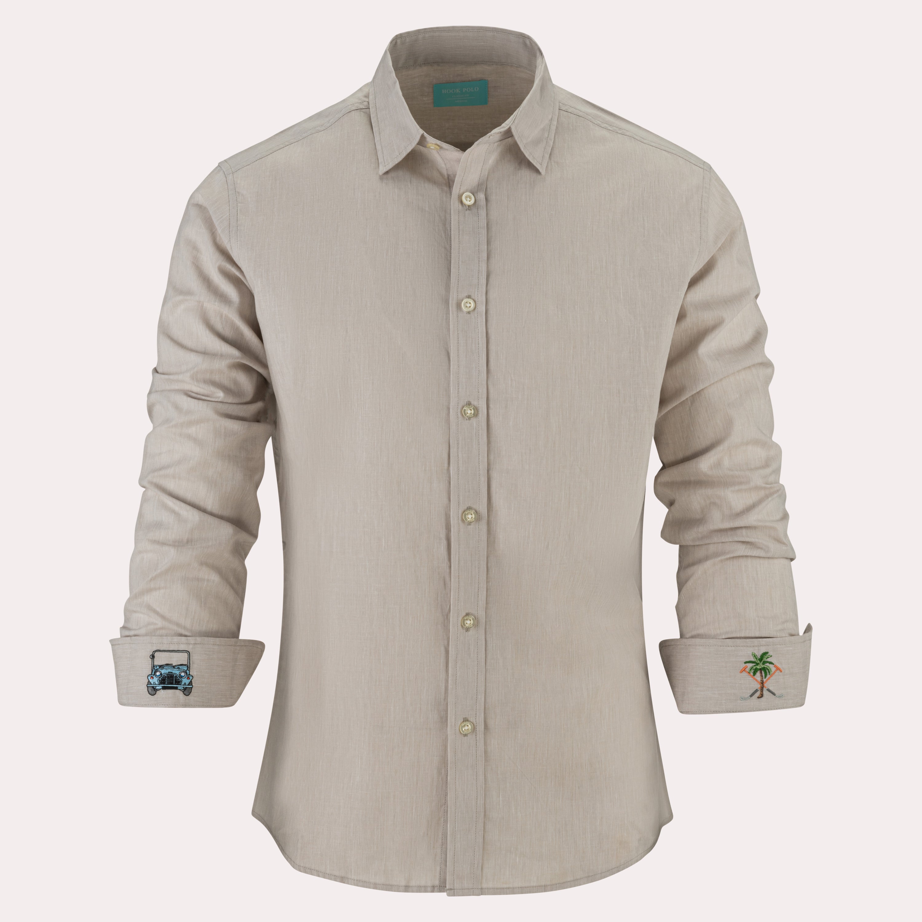 Khaki Cotton/Linen Shirt