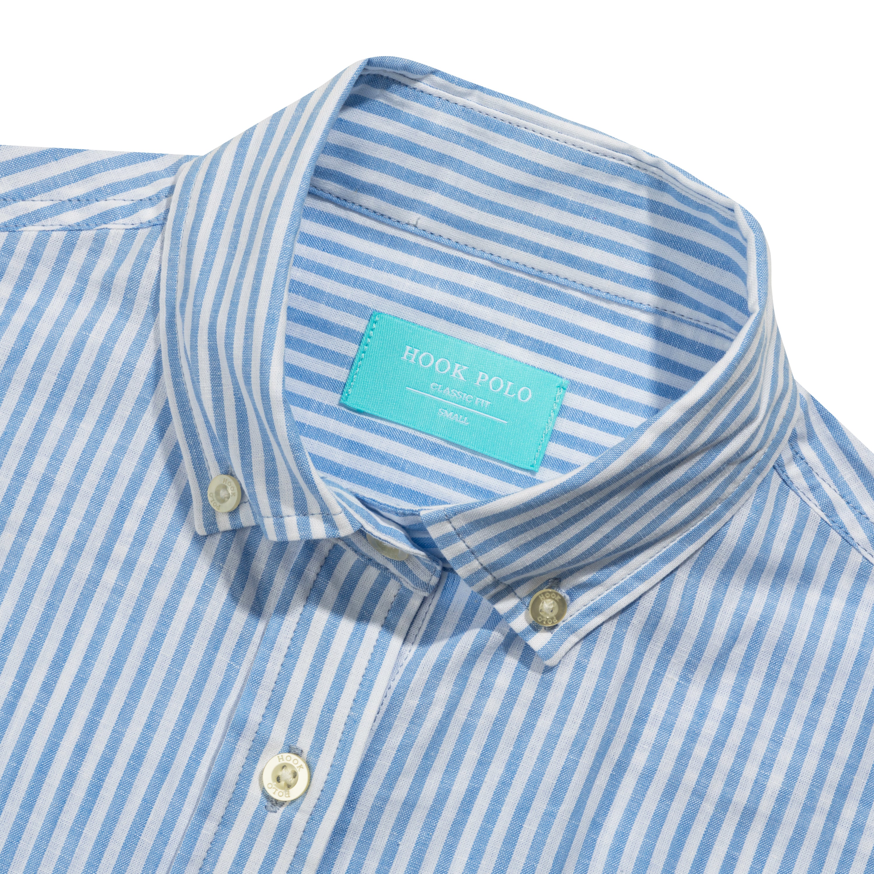 Ladies Blue Stripe Linen Shirt