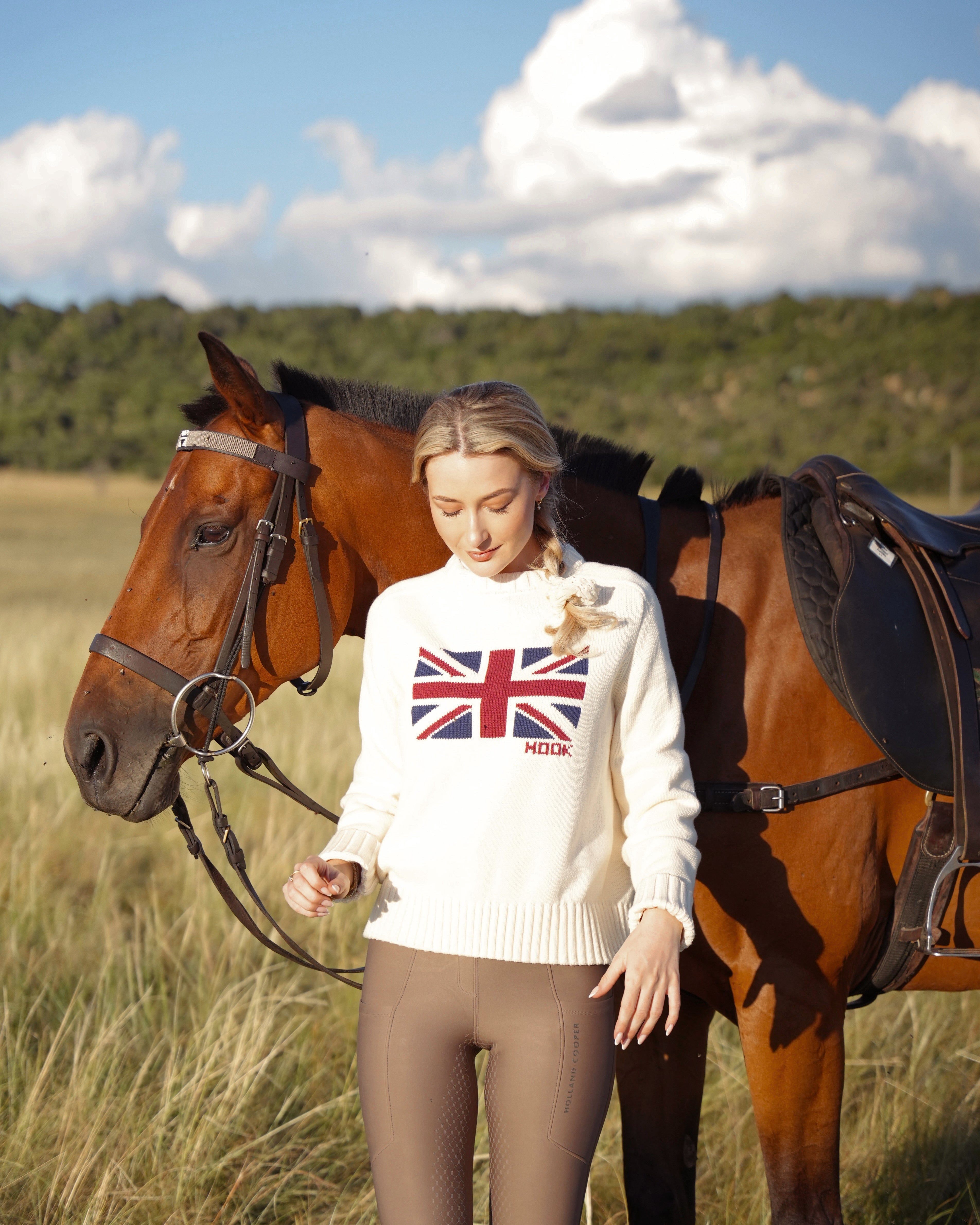 Union Jack White Knit (Unisex)