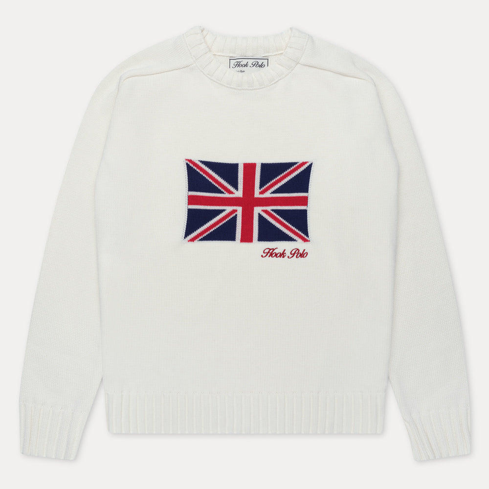 Union Jack White Knit (Unisex)
