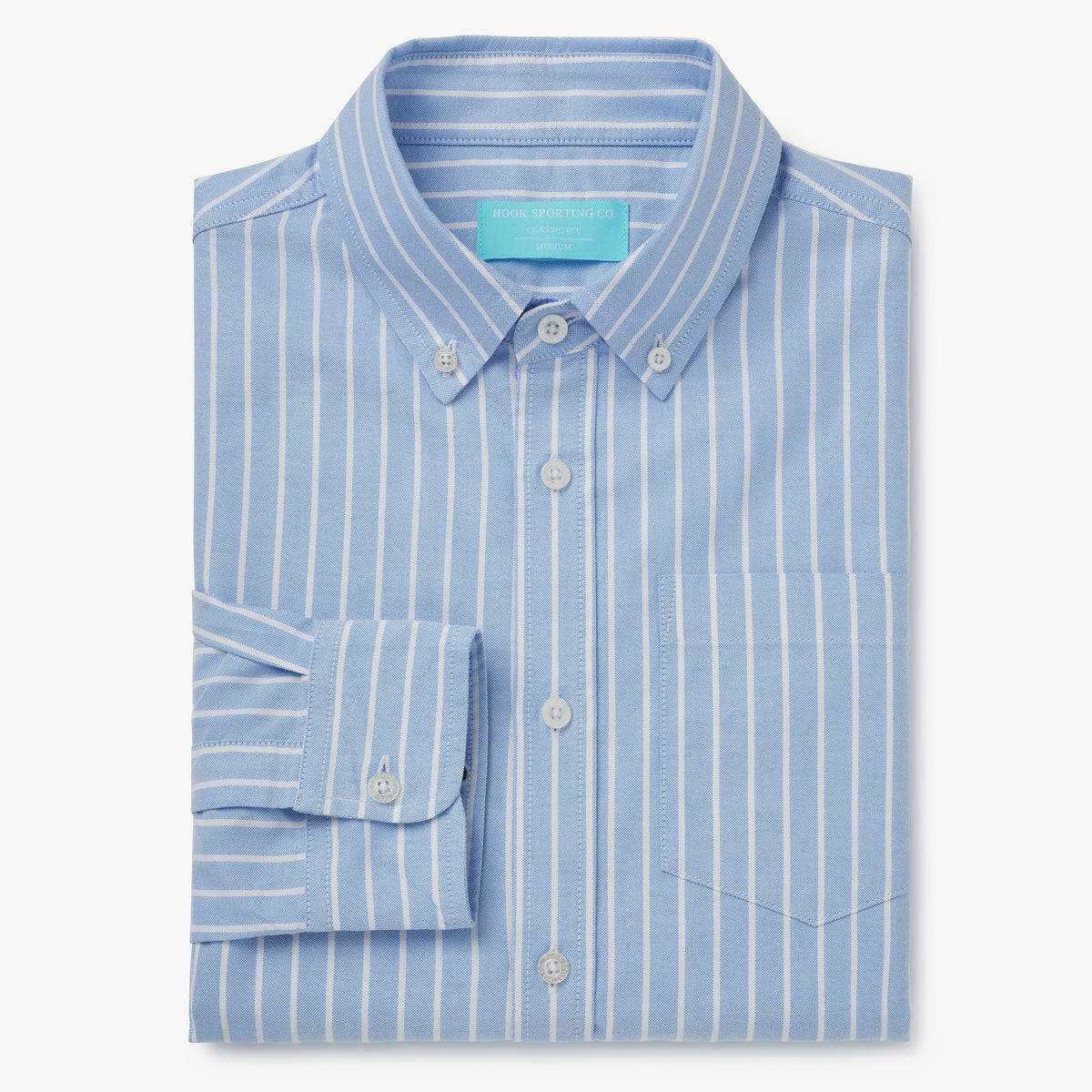 Classic Blue Thick Stripe Oxford Shirt
