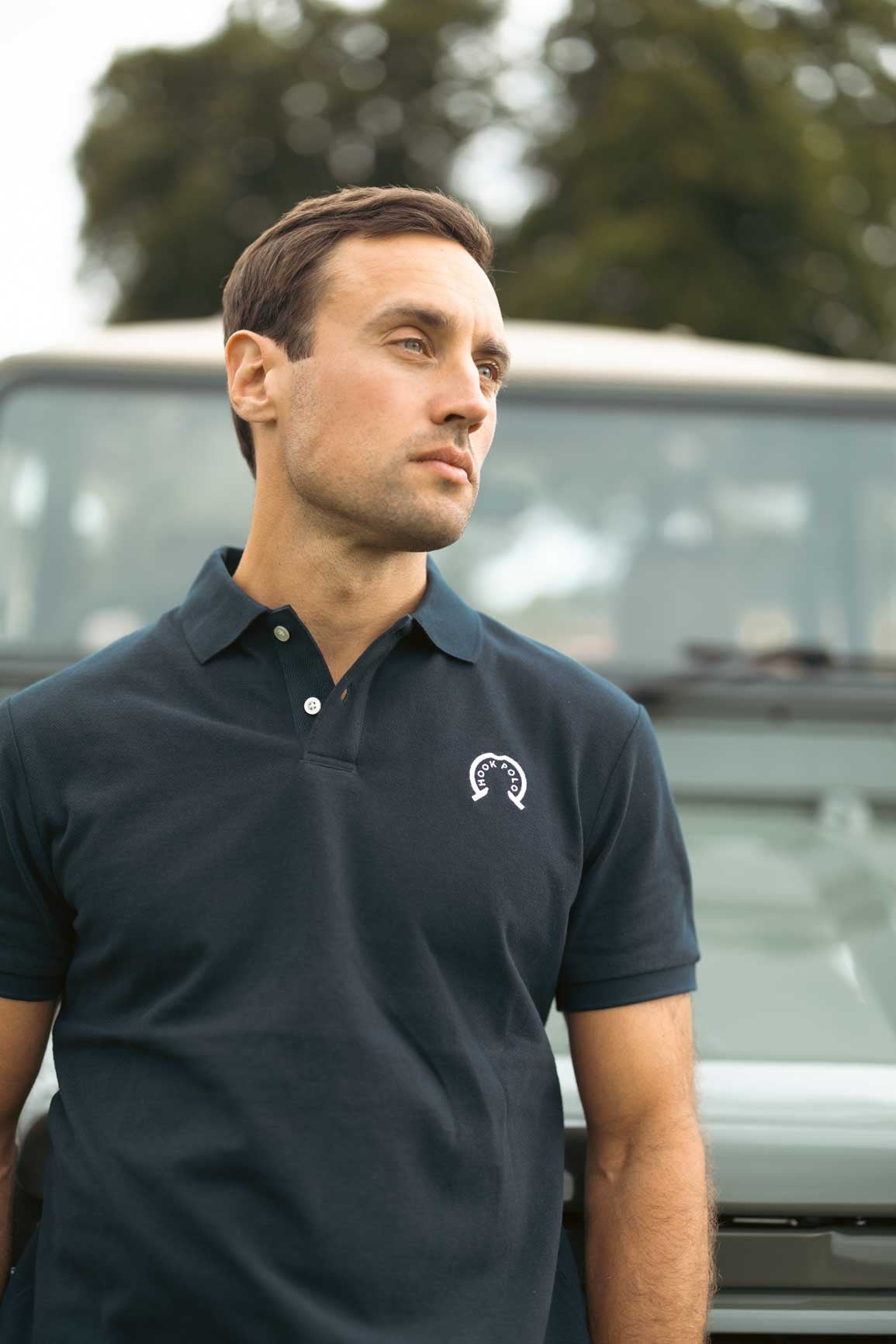 Navy Pique Polo