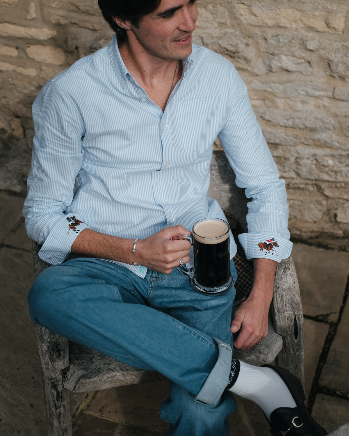Classic Blue Stripe Oxford Shirt