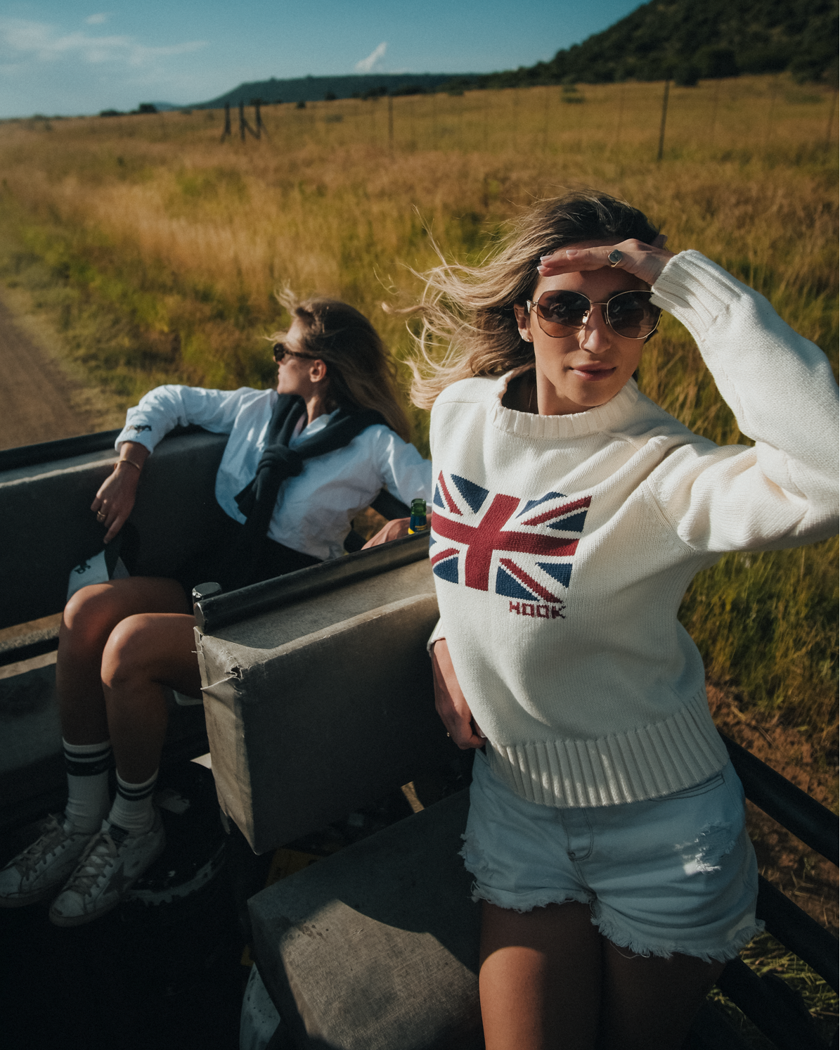 Union Jack White Knit (Unisex)