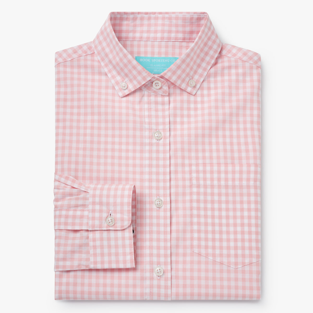Pink Checked Poplin Shirt - Women’s