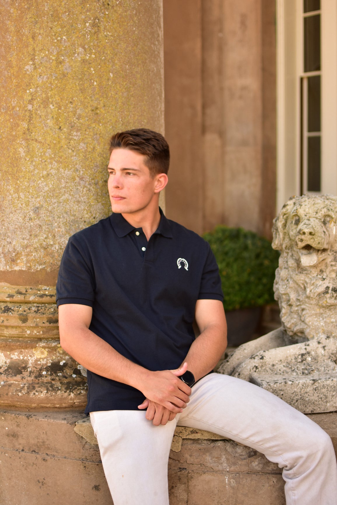 Navy Pique Polo