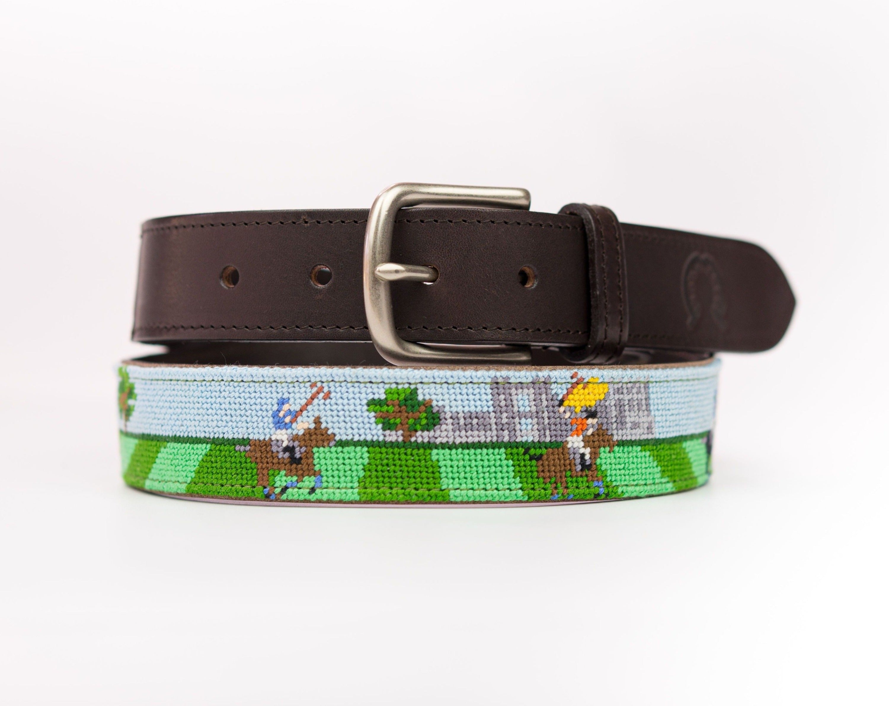 Needlepoint Belt - British Polo