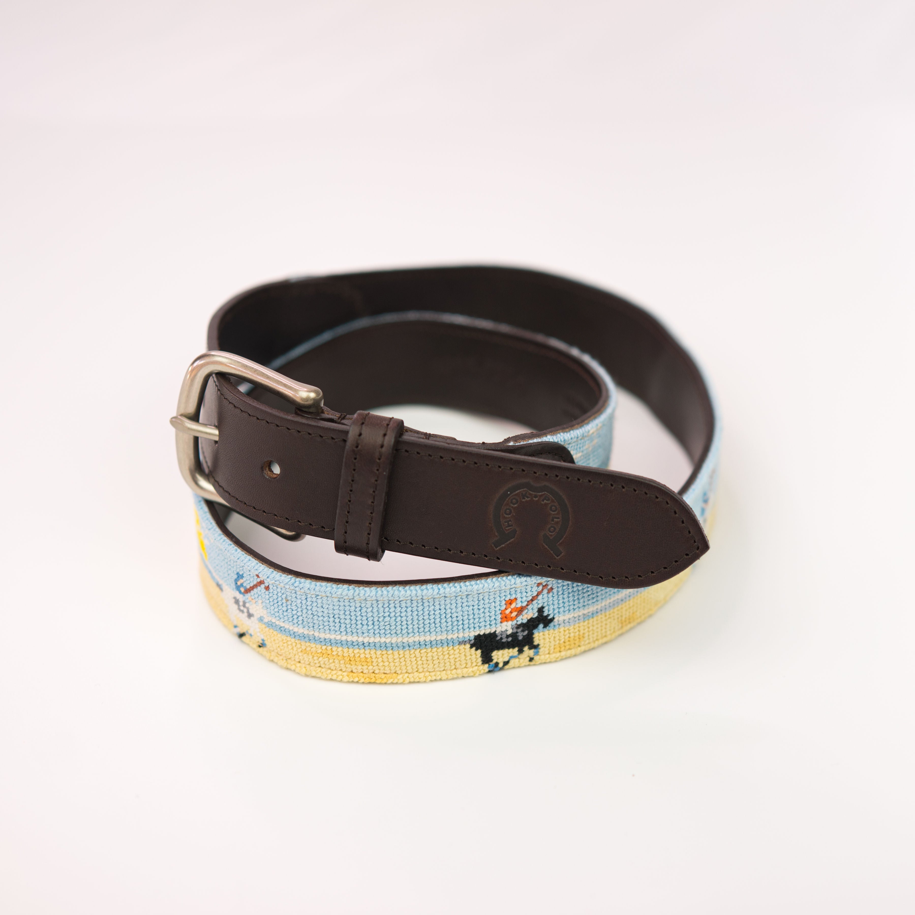 Needlepoint Belt - Beach Polo