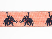 Needlepoint Belt - Elephant Polo