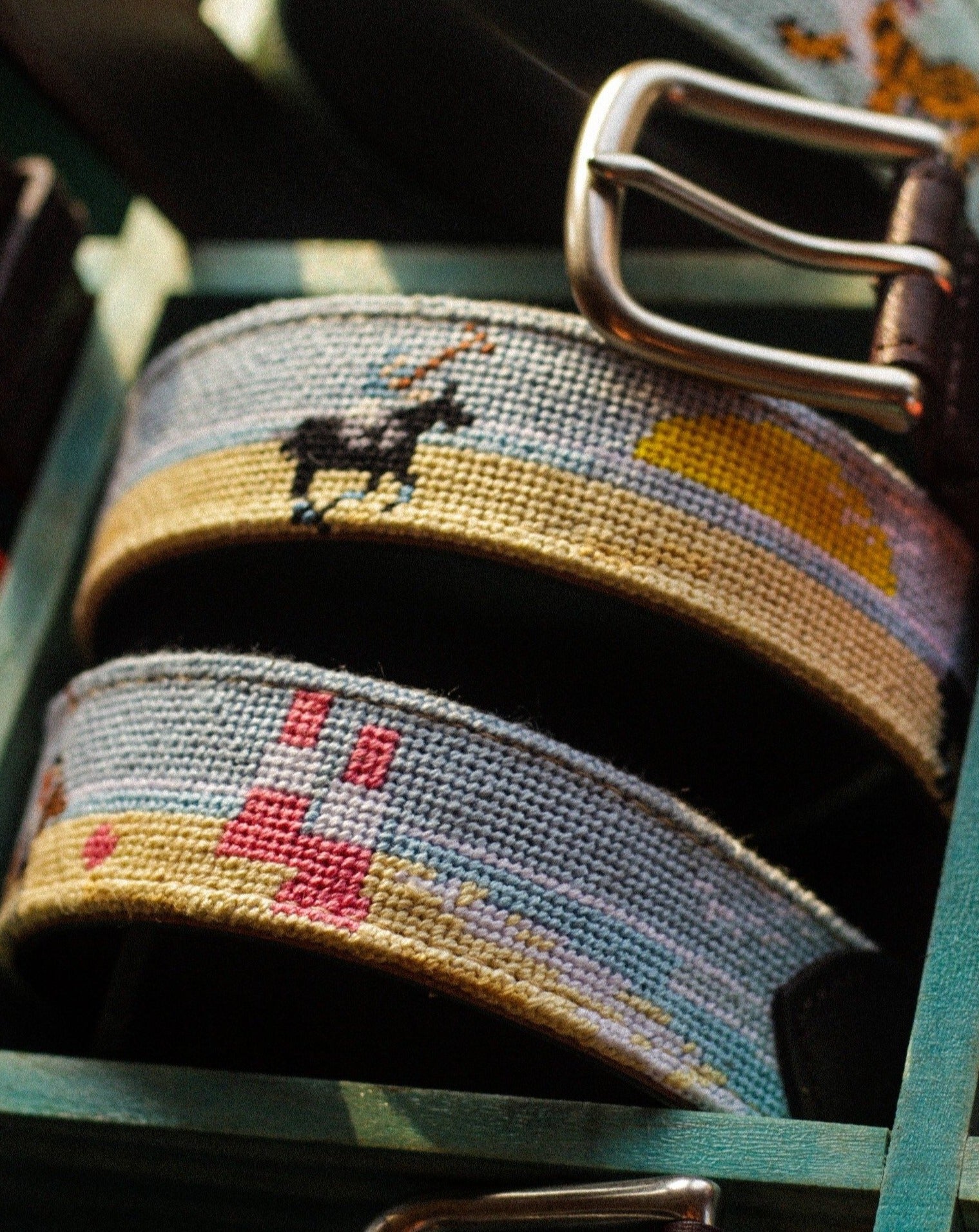 Needlepoint Belt - Beach Polo